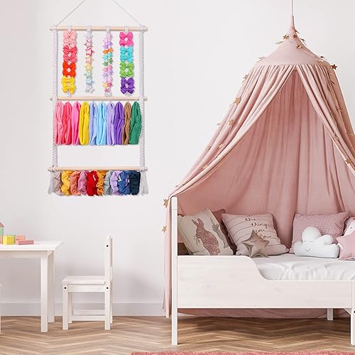 Miniatura 4 de Lilcolat Soporte para diadema organizador de lazos para el cabello para niñas, diademas de bebé, accesorios para el cabello, organizador de