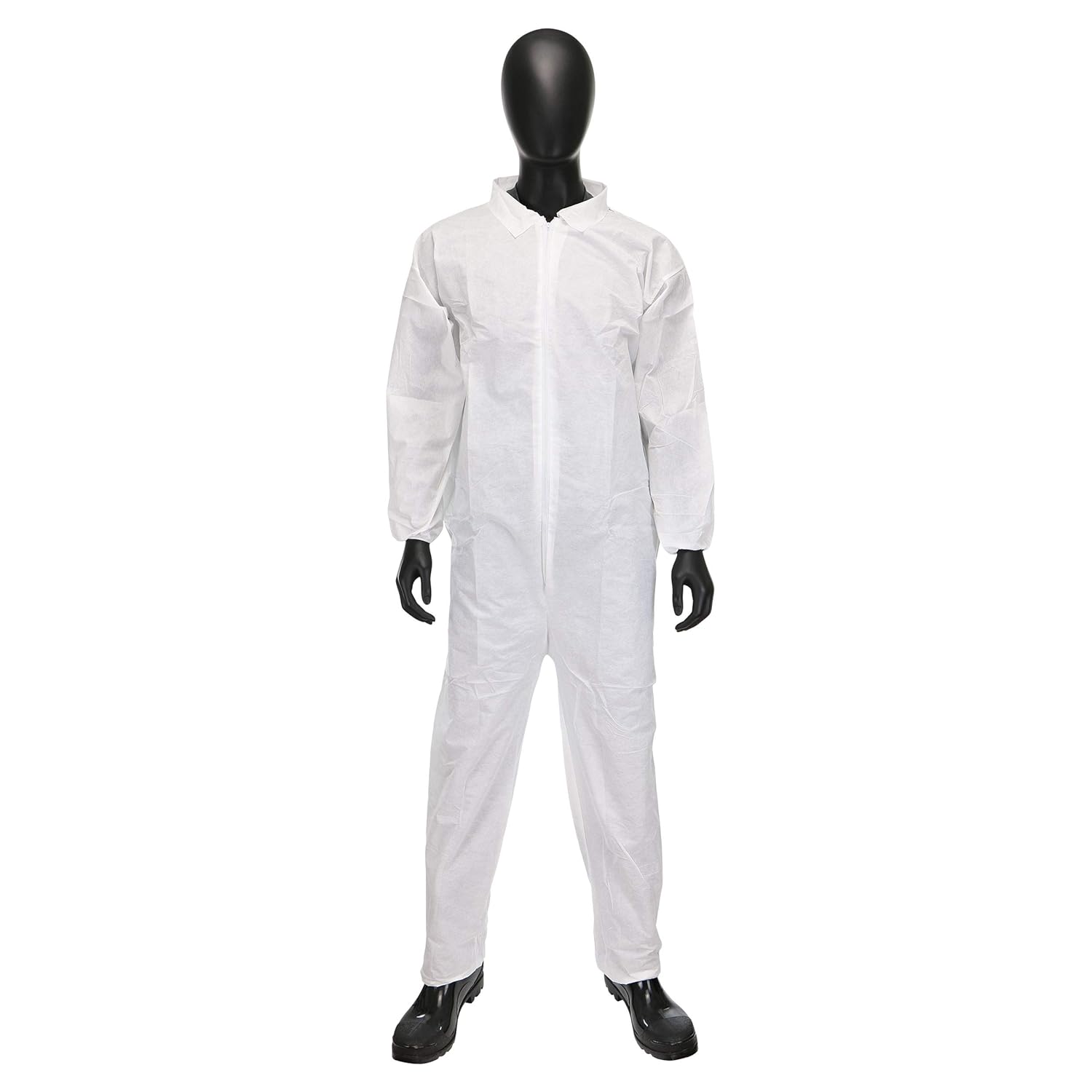 West Chester C3852 SMS Coverall - [Pack of 25] White, X-Large, Safety Wear Overall with Elastic Wrist/Ankles