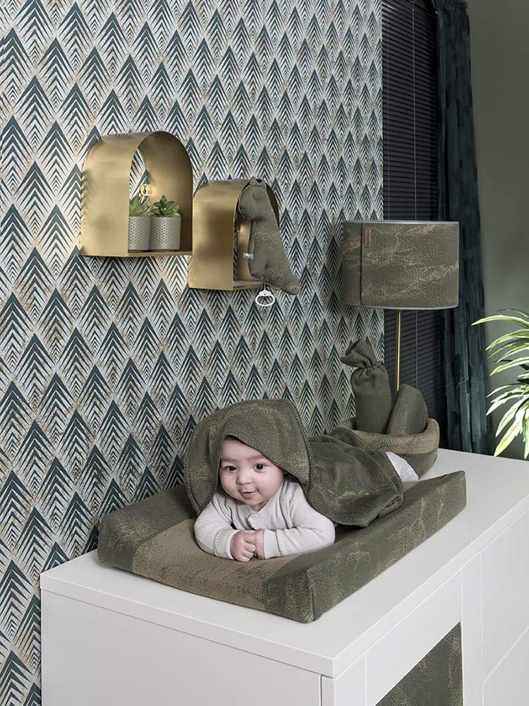 Baby's Only - Manta de Envolver Marble - Cool Grey/Lila - 75x75 cm