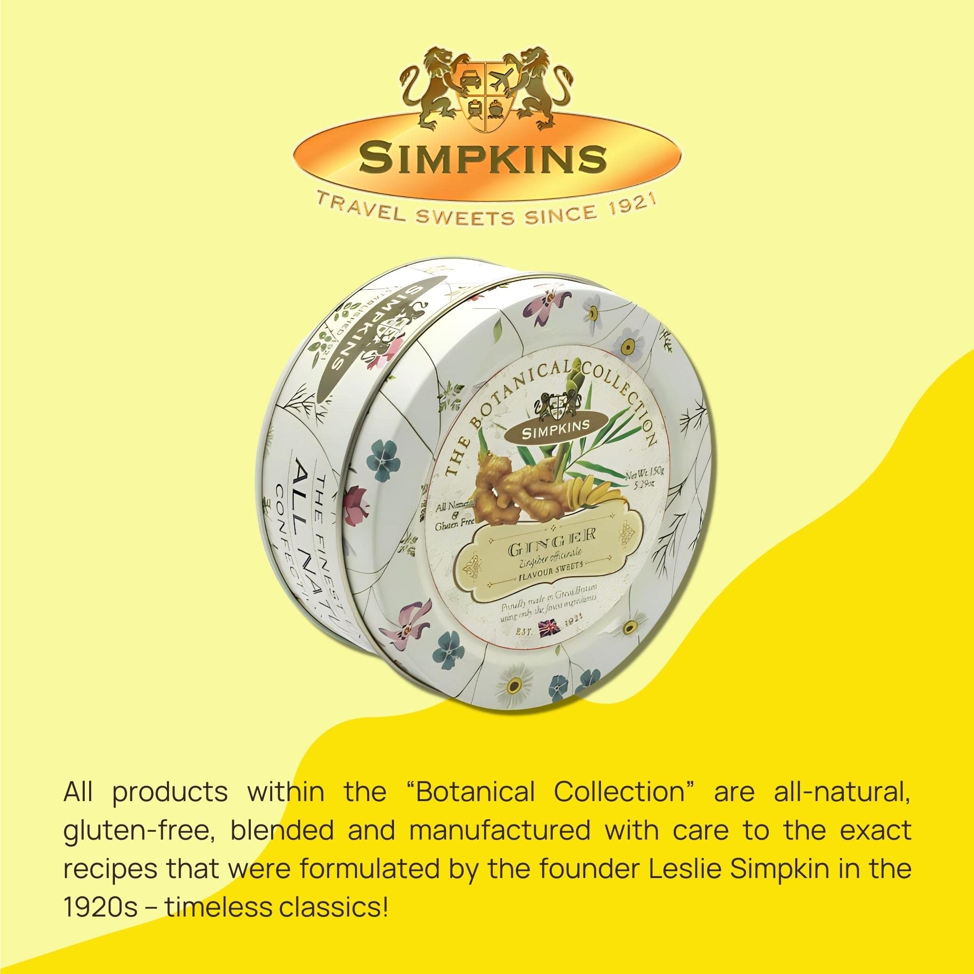 6 X Simpkins Sugar Free Citrus & Ginger Fruit Drops 175g Tin Sweets Candy Lollies 6 - View #2