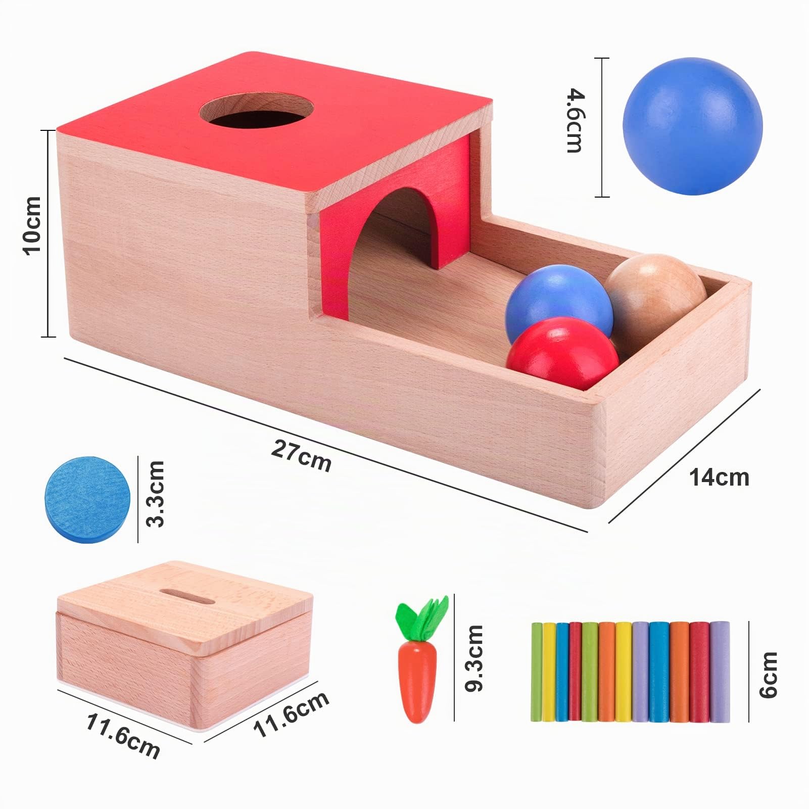 LZDMY Jeu Montessori 1 an, Jouet Montessori Object Boîte Permanente, Jouet Éducatif Enfant Motricité Bébé en Bois 10-36 Mois,Boite A Forme,Idéal Cadeau Anniversaire pour Garçon Fille
