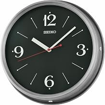 SEIKO QXA865KLH Non Ticking Wall Clock, Black, 12 Inches