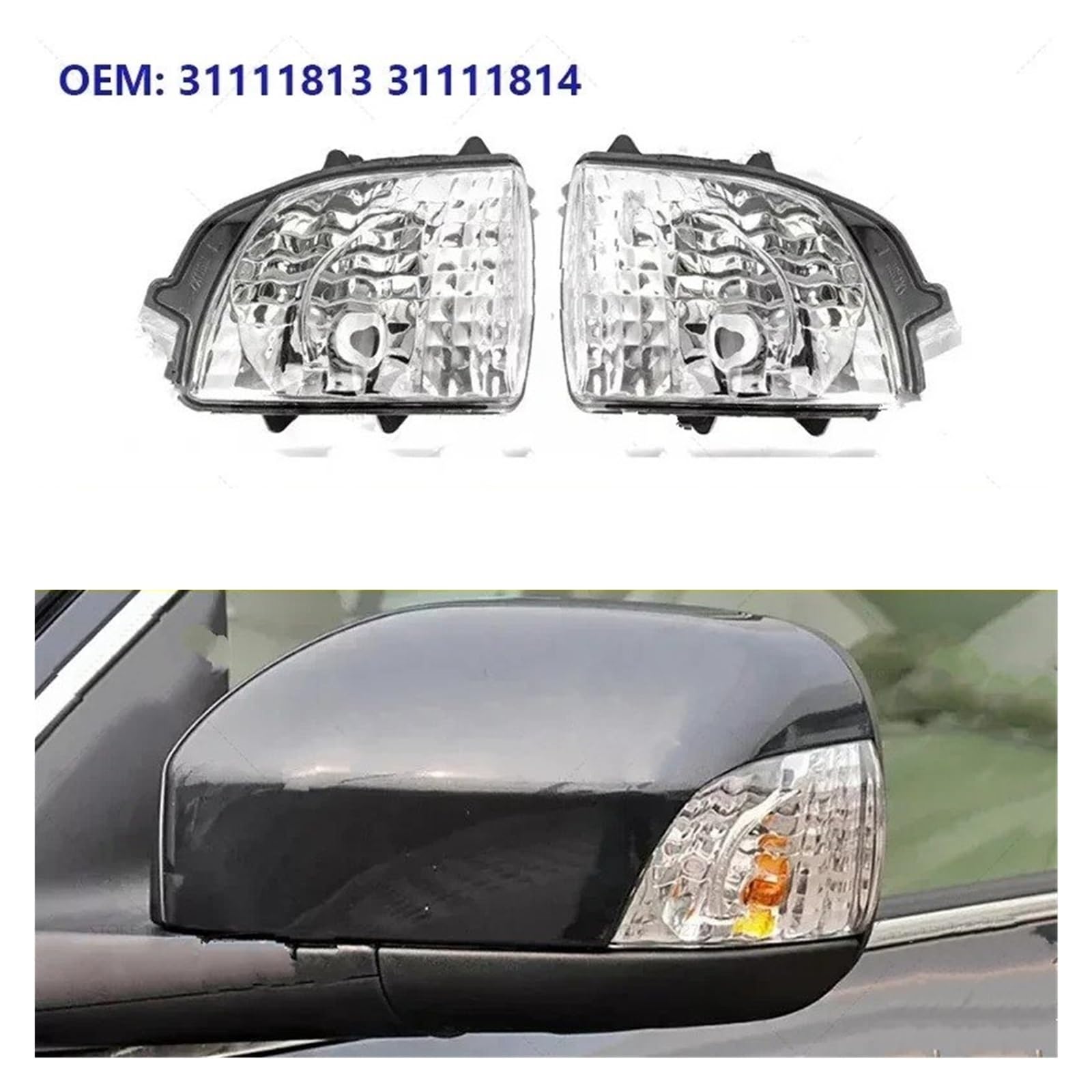 Luci Indicatori Dinamici Per Volvo Per XC70 Per XC90 V70 2007-2016 31111813 31111814 Specchietto Retrovisore Indicatore Direzione Indicatori Direzione Alloggiamento Indicatore di Direzione(Left and Ri