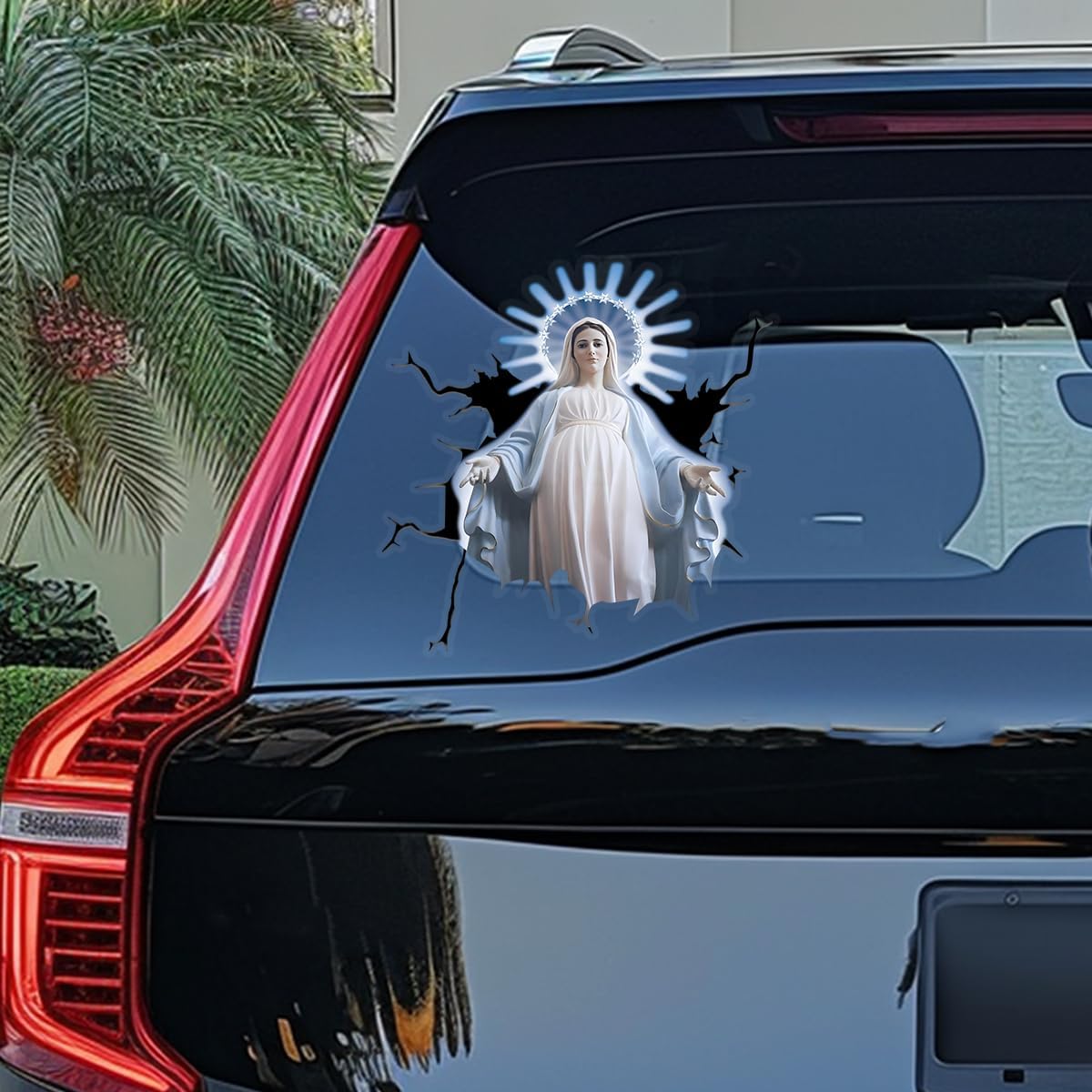 Maria Saint Mary Mother of Jesus Vinyl Decal – Blessed Virgin Mary Christian Sticker, God Bumper Sticker, Durable & Weatherproof Car Decal for Cars, Trucks, Windows, Laptop | 6x6 inches - Image 8