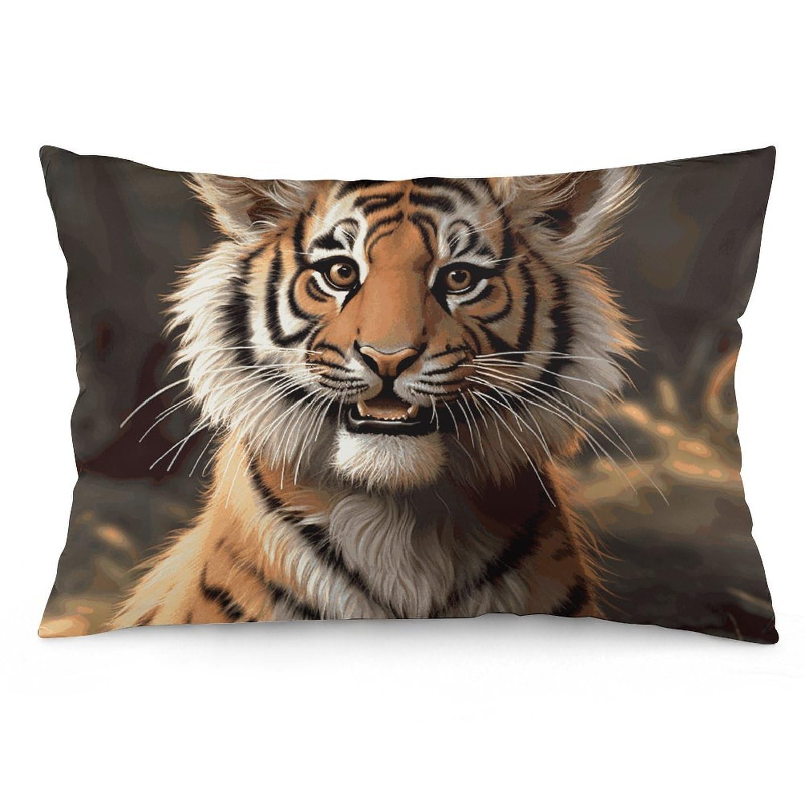 NTVOWPZO 2 Pack Decoration Throw Pillow Covers 16 "x24 Pillowcases Covers Cute Tiger Pillowcases Modern Farmhouse Home Decor Sofa Cushions Covers for Couch Bed Living Room
