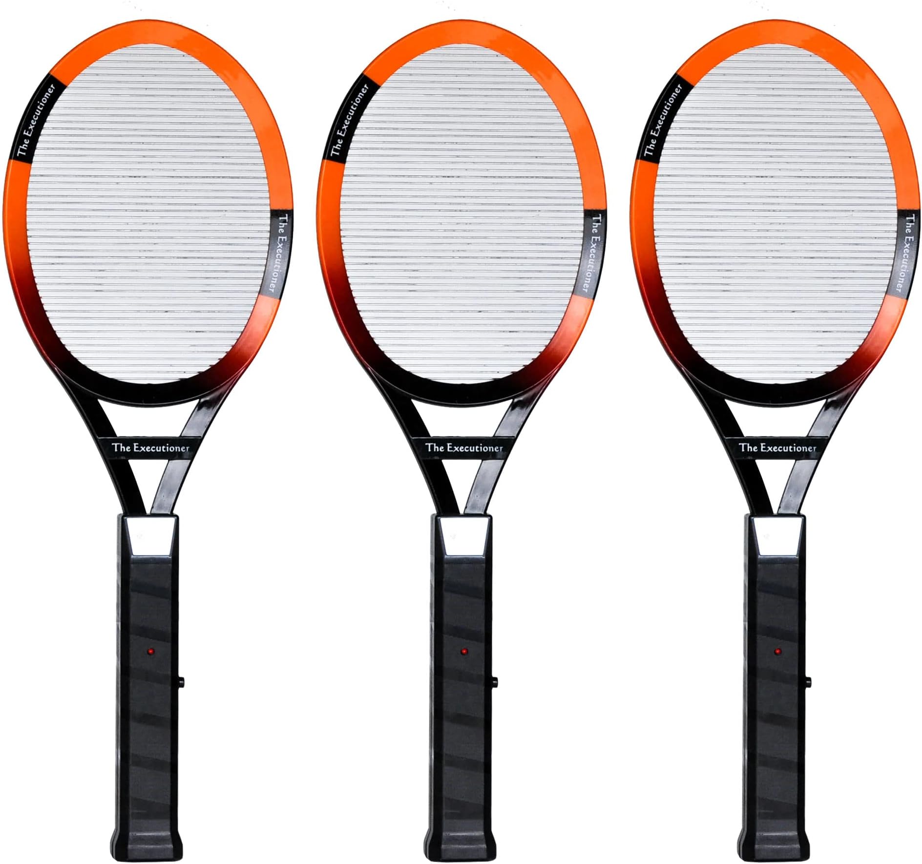 The Executioner 3 Pack Electric Bug Zapper Fly Swatter Wasp, Mosquito, Bug, Insect Killer Single Layer Racket Efficient Zapping Indoor Outdoor Long Handle 50cm (The Executioner 3 Pack)