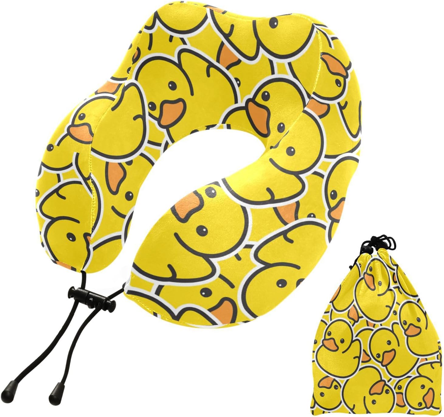Travel Pillow for Neck Head, Cute Duck Yellow Animal (1) Memory Foam Padding Sleeping Airplane Trains Cars Camping Office Travel Pillow for Neck Head, Cute Duck Yellow Animal (1) Memory Foam Padding Sleeping Airplane Trains Cars Camping Office