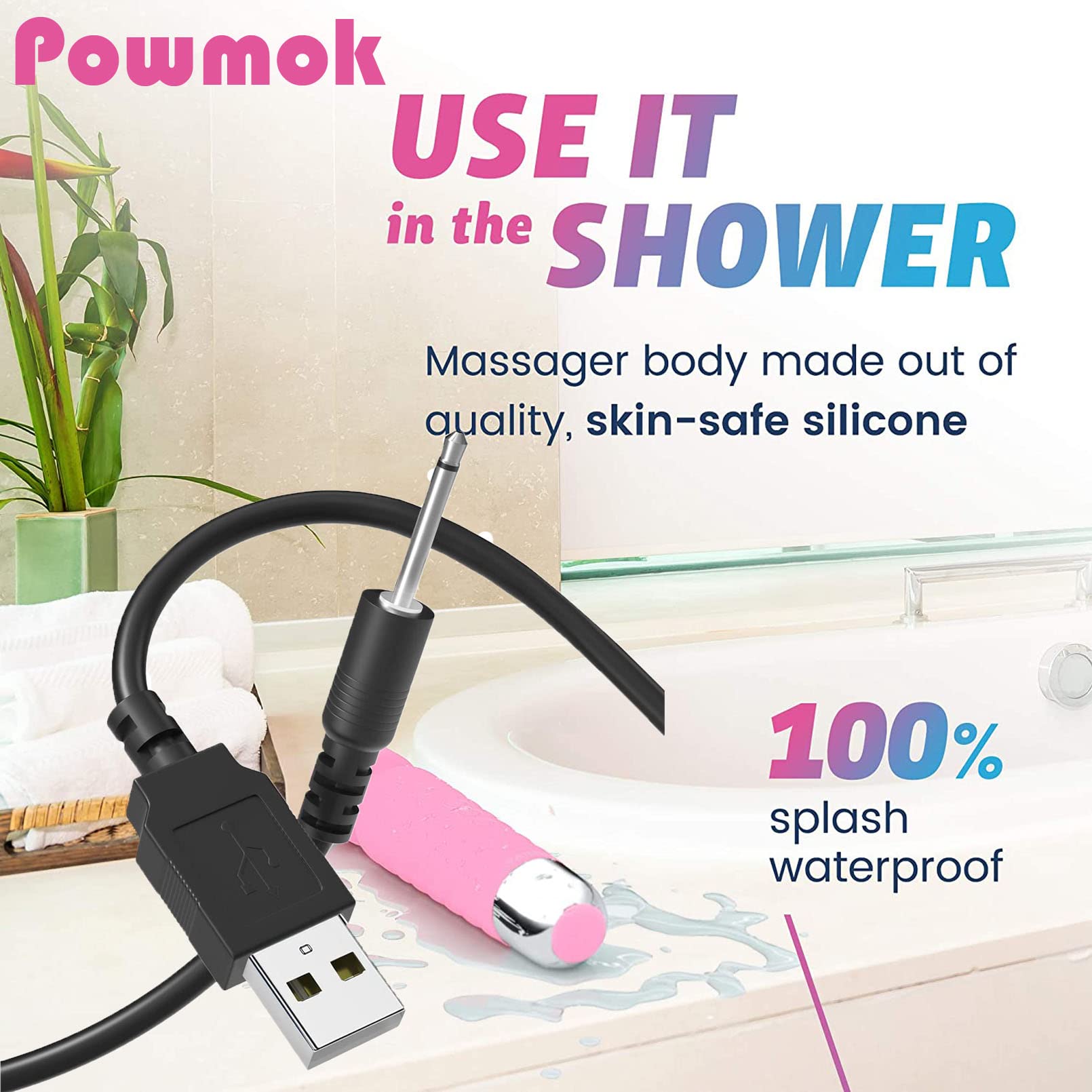 Upower Red Cavo USB Per Massaggiatori Vibratori, Lungo 3 Piedi, Alimentatore Universale Per Caricare Dispositivi A Corrente Continua Alimentatore 6v - Foto 3