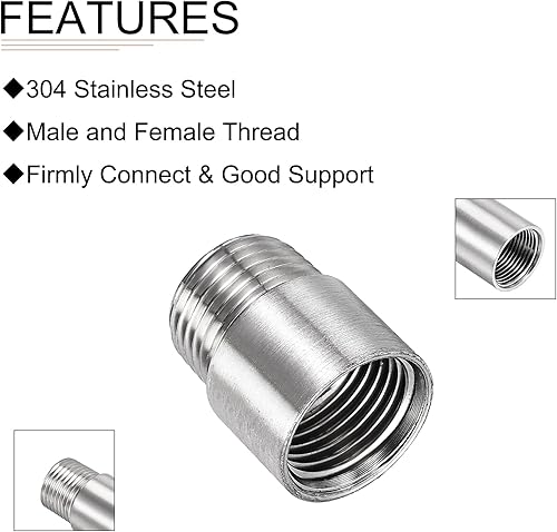 Miniatura 9 de DTGN Accesorios de tubo de extensión de cabezal de ducha de 2.36 x 0.94 pulgadas (largo x profundidad), 1 paquete, bueno para baño, extensión de