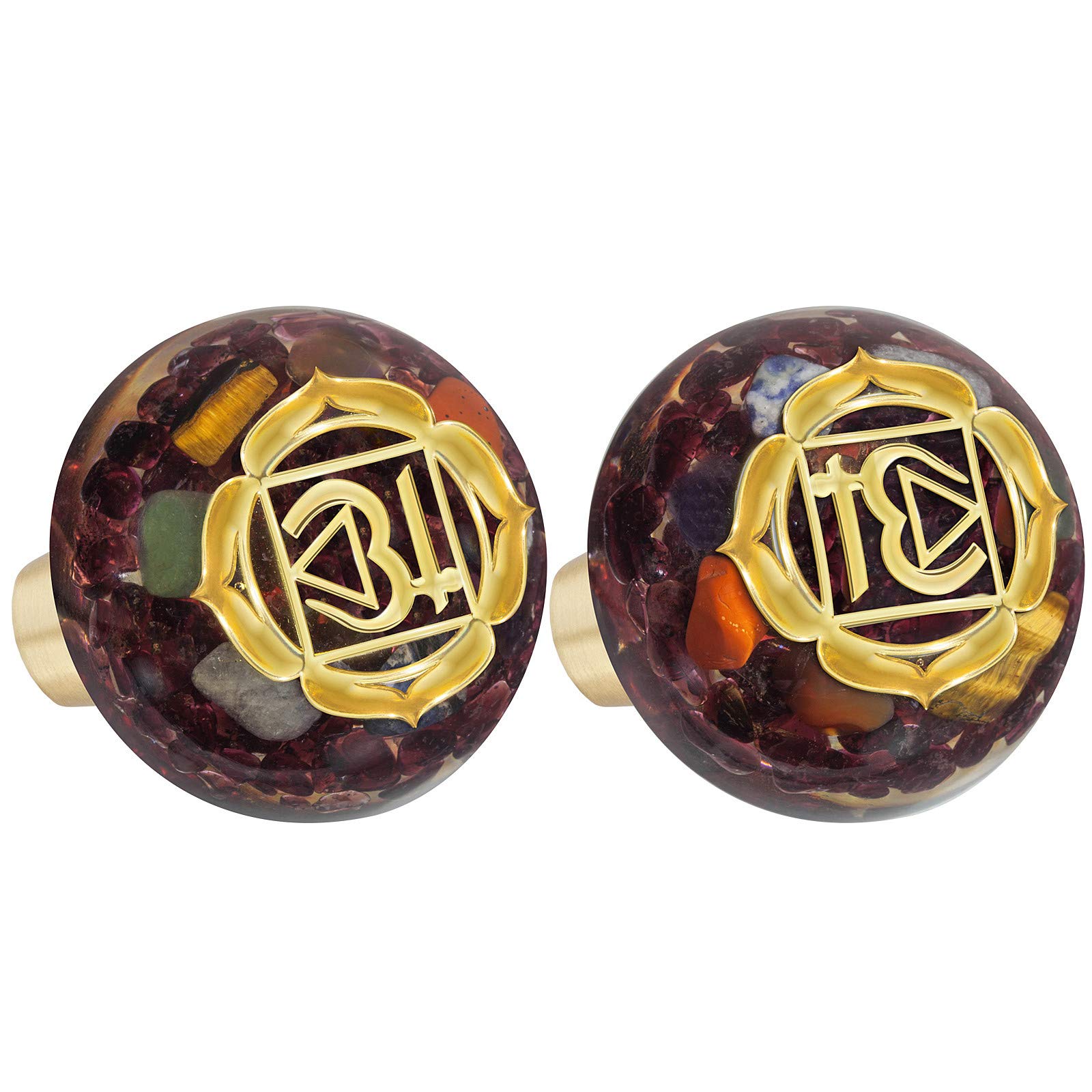 Boutons de meuble chakra racine pour créer un espace méditation zen