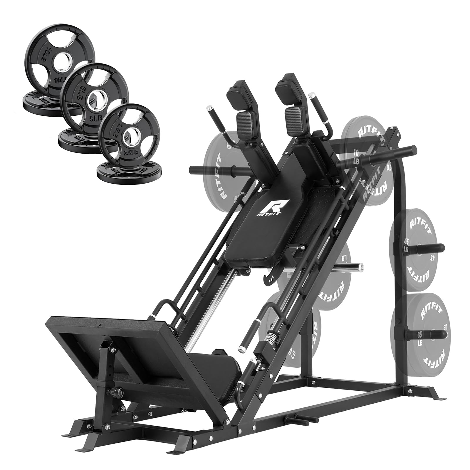 RitFit 3-in-1 Leg Press Hack Squat Machine