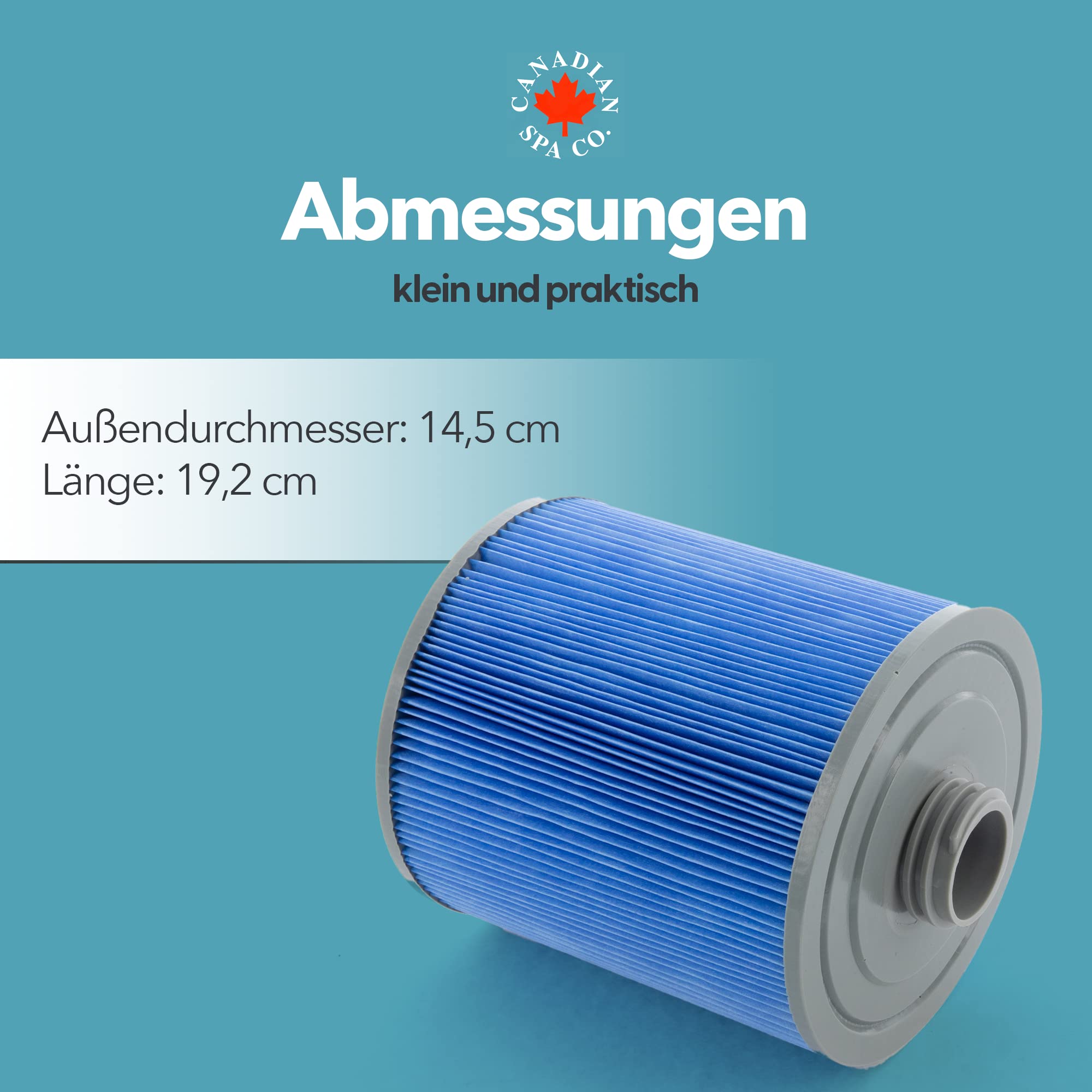 CANADIAN SPA CO. Glacier Silverstream Filter, Hot Tub Filter, antimikrobieller Schutz, Silberionen-Technologie, Hot Tub Zubehör