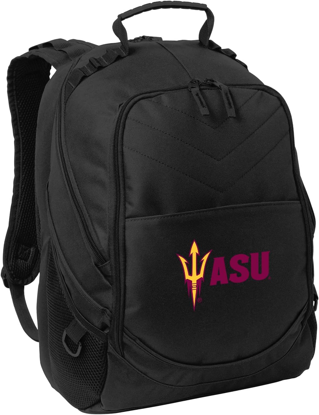 Broad Bay ASU Backpack Official Arizona State Laptop Computer Bag (Black - ASU Logo)