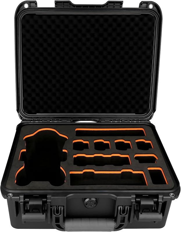 Estuche para dron para DJI Mavic 4 Creator Combo, IP67, resistente al agua, a prueba de polvo, a prueba de golpes, estuche rígido con espuma de corte de precisión, superficie de EVA antihuellas y base de espuma de alta densidad
