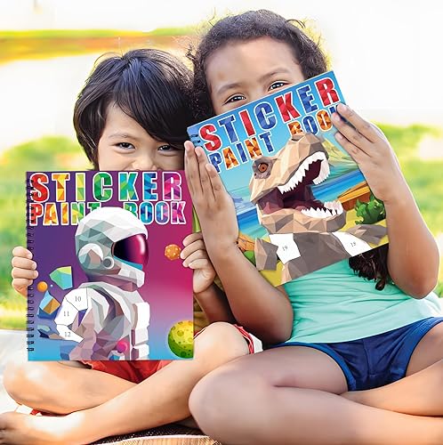 Vista 42 de 90shine 2 libros de calcomanías para niños de 4 a 8 años, diseños temáticos de zoológicos para mascotas, regalo de fiesta, crea 22 imágenes