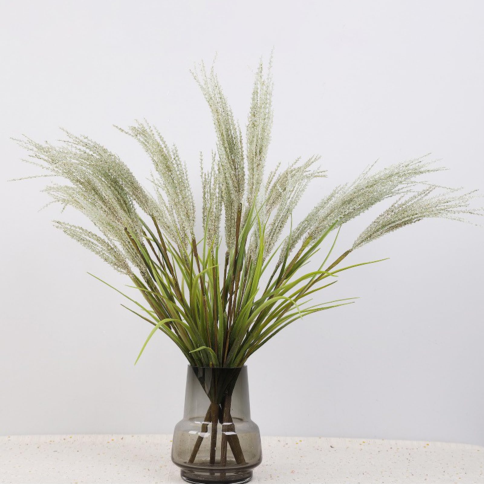 2 PCS Artificial Reed Grass Bouquet,27.6 Inch Tall Faux Reed Pampas,Artificial Onion Grass Tall for Home Decor and Wedding Arrangements,Party Table Centerpieces Decoration(Coffee) - Image 2