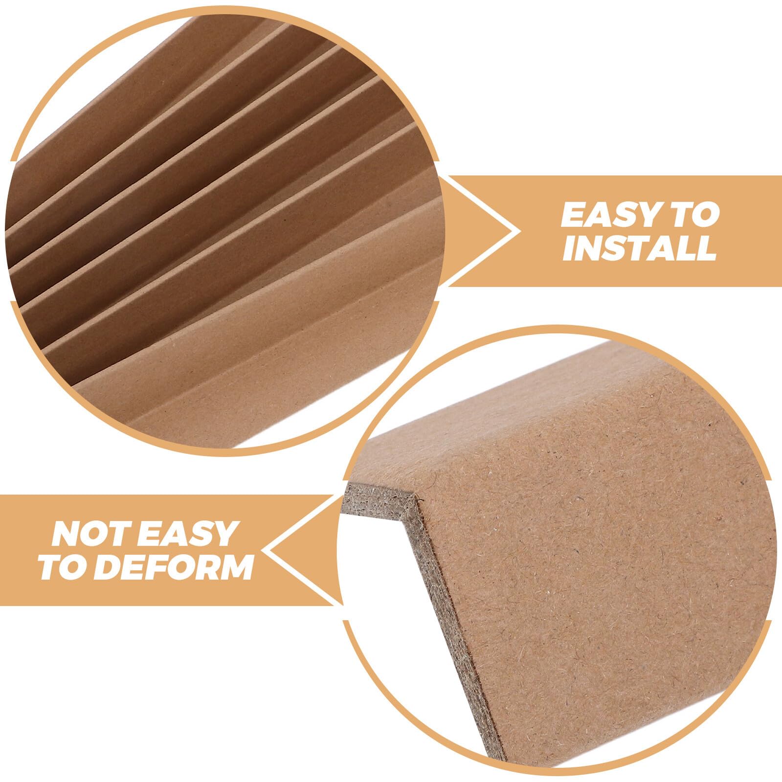 Healvian Protections de Bord en Carton 20pcs pour Emballage et Expédition, Papier Renforcé Réutilisable pour Déménagement et Protection D'angle de Colis