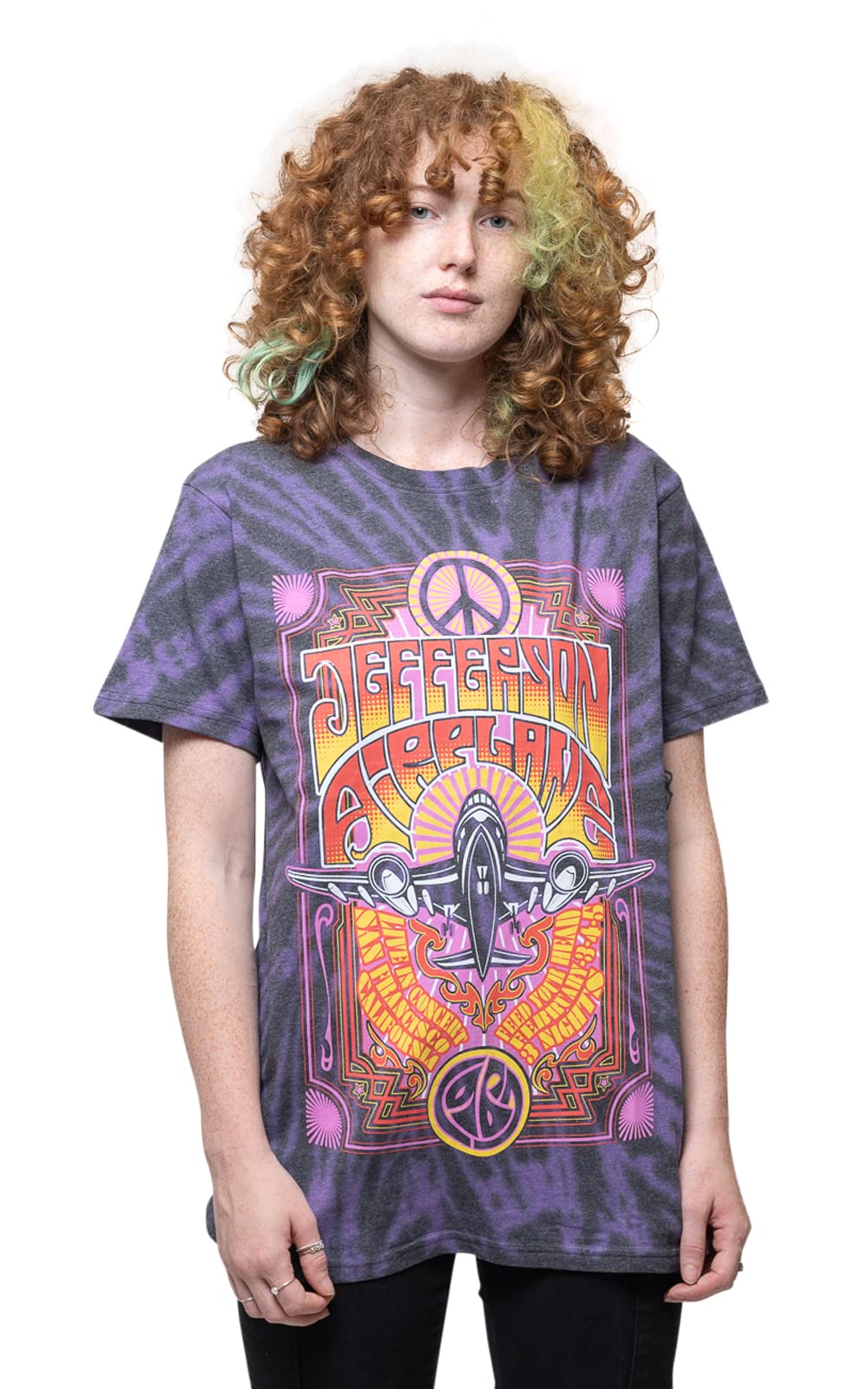 Jefferson Airplane T Shirt Live in San Francisco Official Unisex Tie Dye Purple M