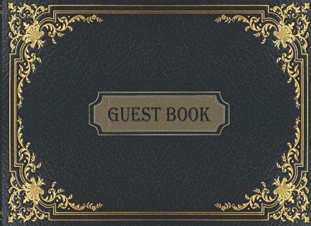 Guest Book Classic, retro and vintage looking gestbook and visitors book for hotel vacation home airbnb booking or restaurants