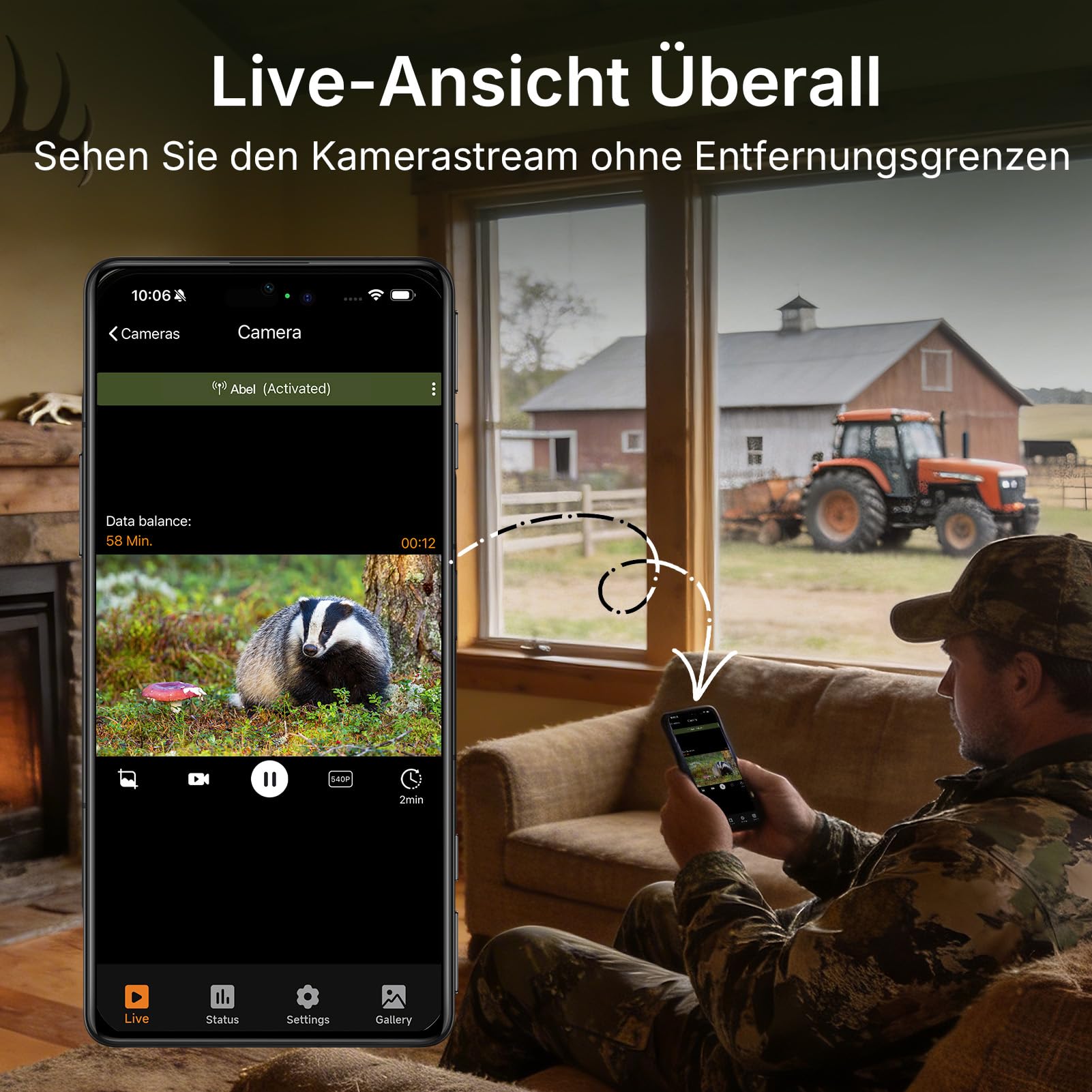 GardePro X70 Pro 4G LTE Wildkamera WLAN mit Live-Streaming und GPS, 7800mAh Akku und 64GB SD Karte, 48MP Wildkamera mit Handyübertragung App, Wildtierkamera mit Bewegungsmelder Nachtsicht