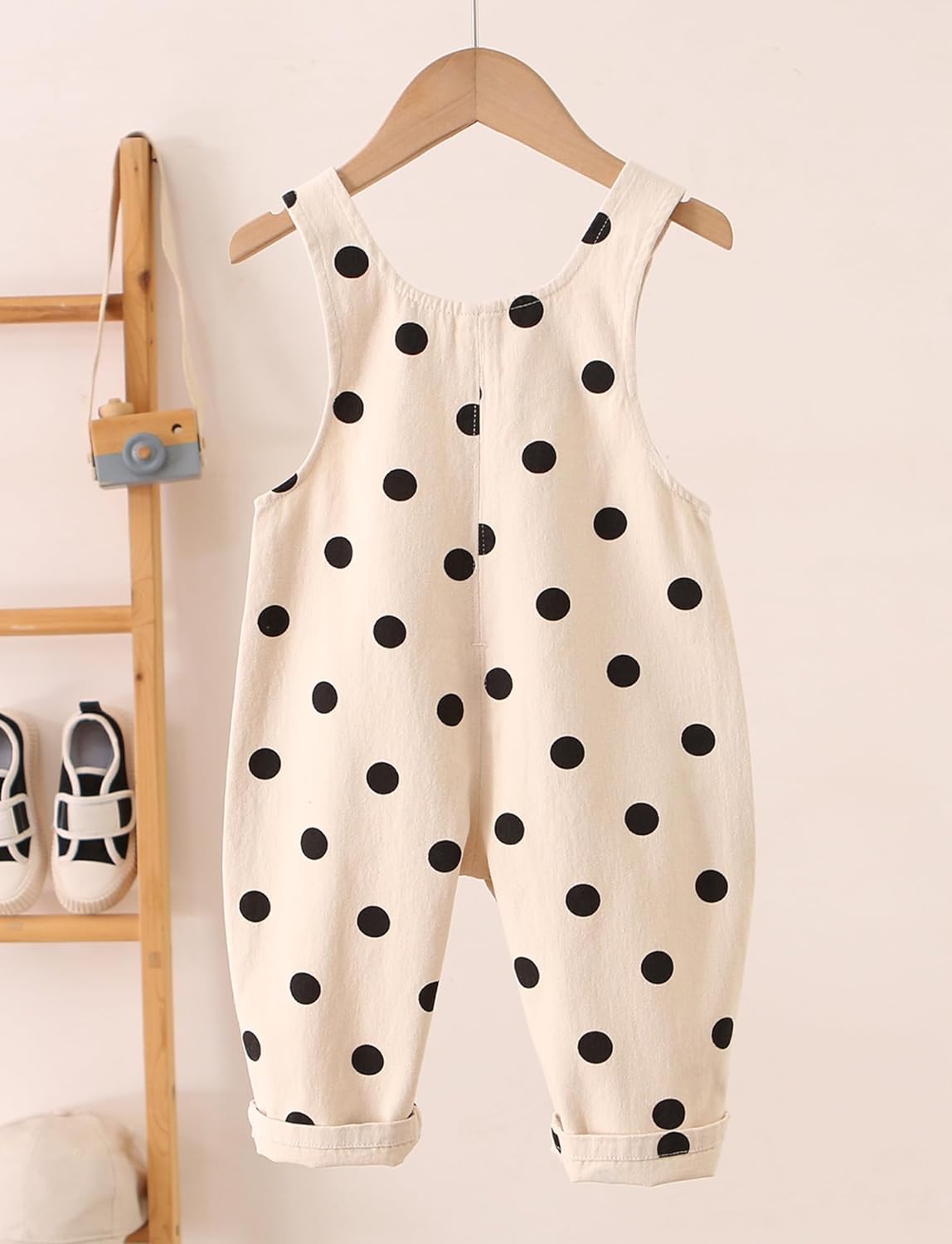 Happy Cherry Baby Boys Girls Jean Overalls Kids Denim Suspender Pants with Pocket Cute Romper Sleeveless Jumpsuit