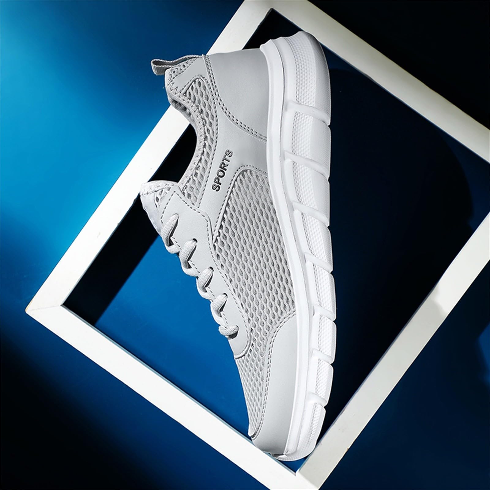 Zapatos de verano para hombre, de malla transpirable, planos, elásticos, casuales
