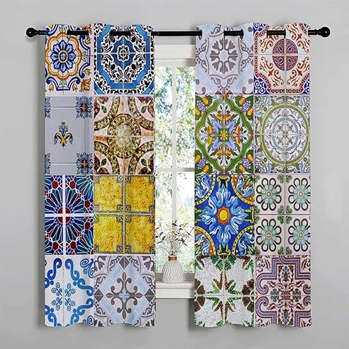 Miniatura 3 de Cortinas De Cocina Modernas - Cortinas cortas con ojales para armario, 85 pulgadas de ancho por 108 pulgadas de largo, 2 paneles