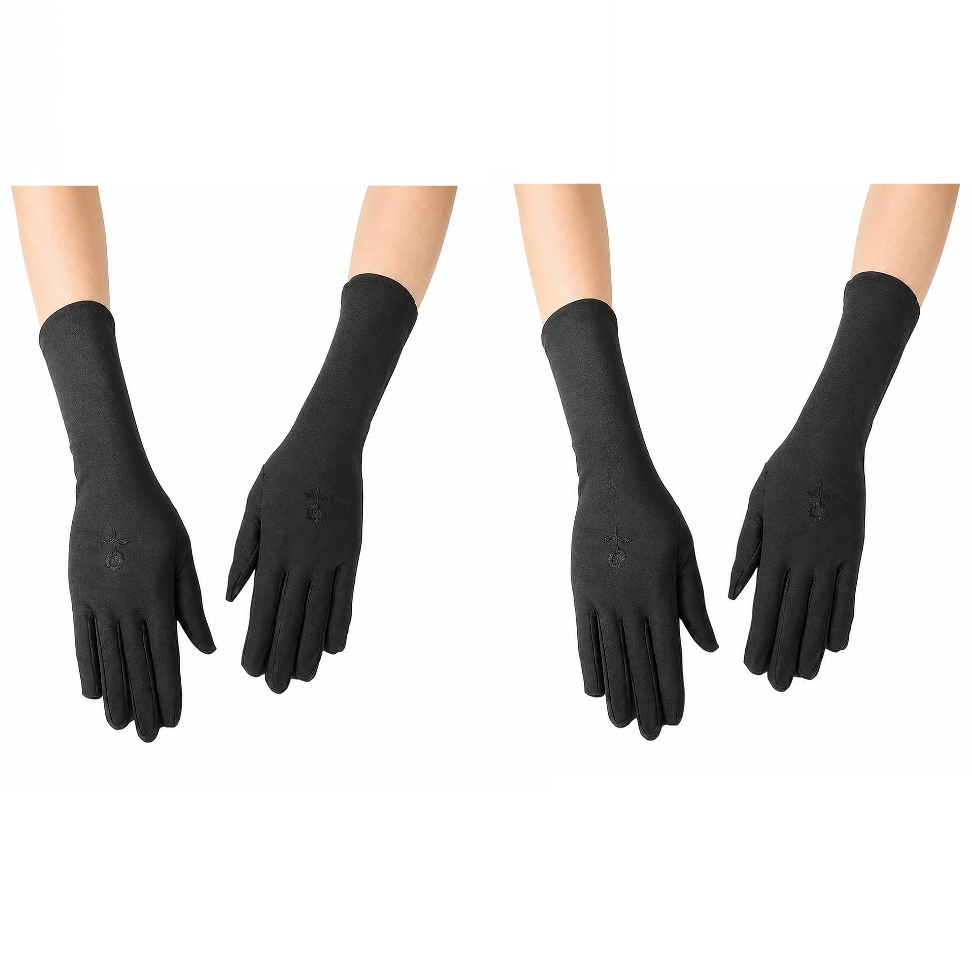 (Part of 2) Hijab Gloves For Girls And Women | Soft And Comfortable Full-Hand Modest Gloves For Islamic Prayers And Daily Use Outfits (Black)-image-0