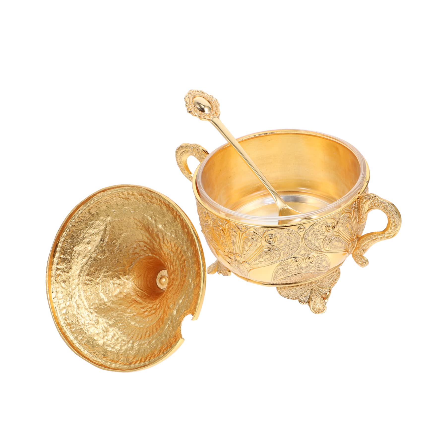 SOLUSTRE 1Pc Stylish Zinc Alloy Spice Storage Box with Lid Condiment Container for Home Kitchen for Salt Pepper and Sugar and Kitchen Accessory