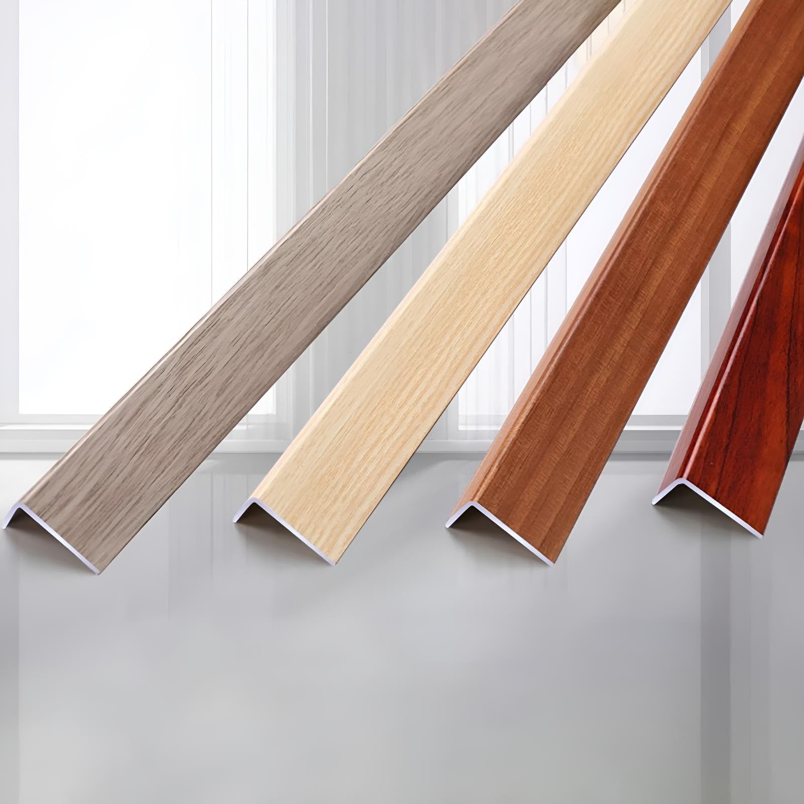 Raouoae 90CM Metal Corner Strip Protector - 3 Pieces, Edge Protection For Wooden Walls & Tiles, Impact & Corner Guard, Durable Metal Corner Rail, Safe Edge Protector For Home & Office(E,Breite:2 cm)