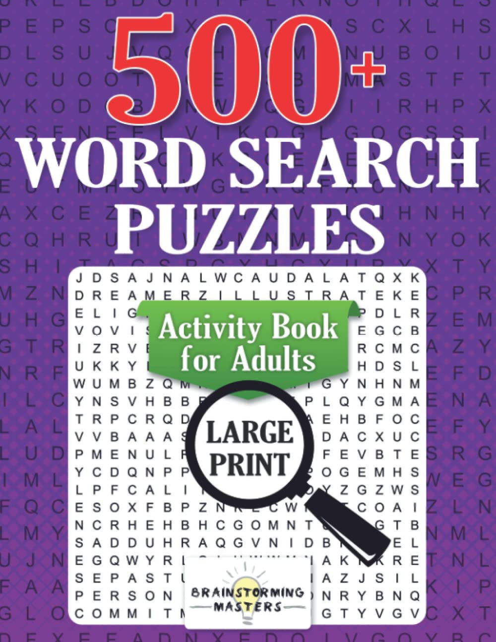 500+ Word Search Puzzles: Activity Book for Adults Large Print (Puzzle books)