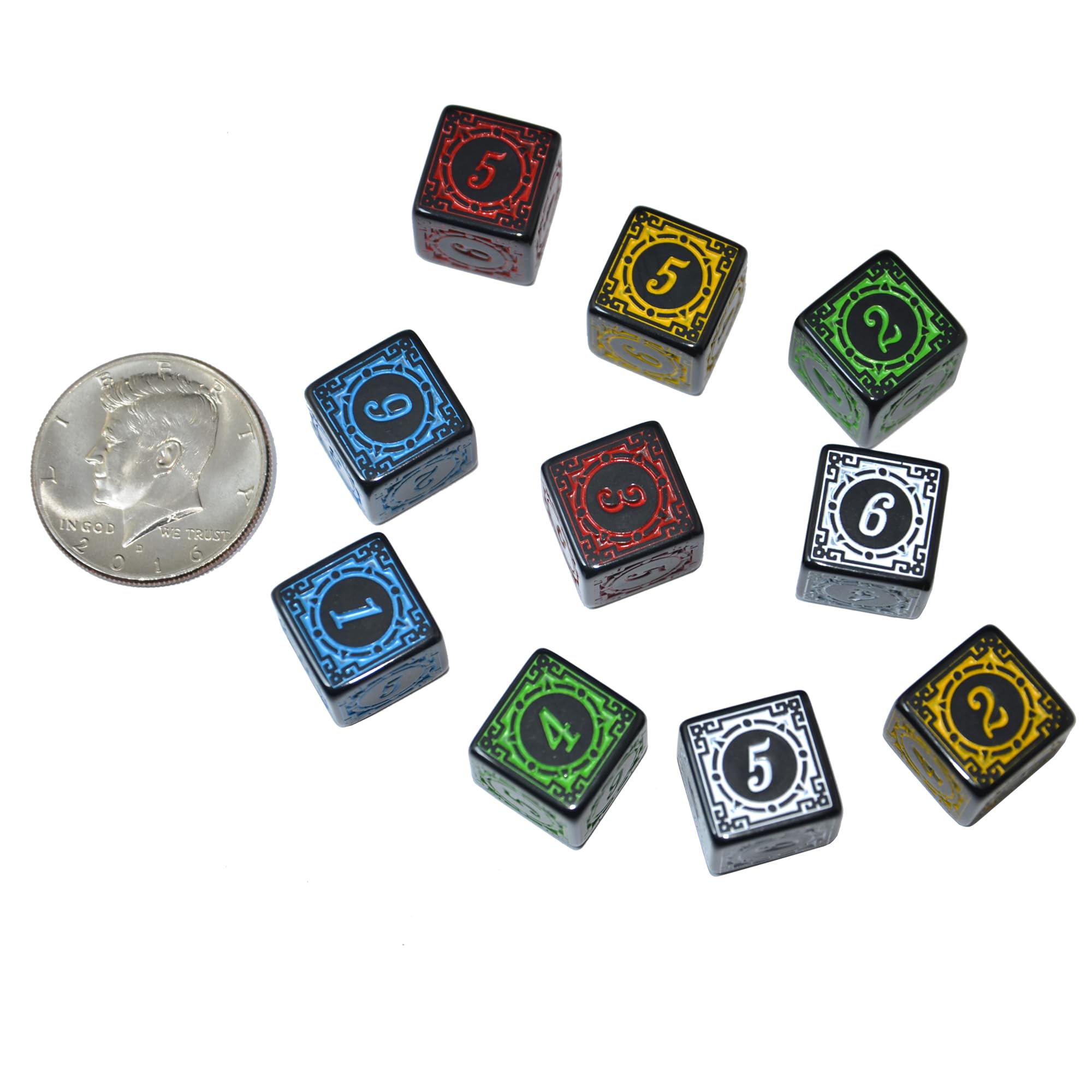 SmartDealsPro 10-Pack D6 Six Sides 16mm Dice Die for DND MTG PRG Wow Table Game Math Teaching… (Mix Color) - Image 4