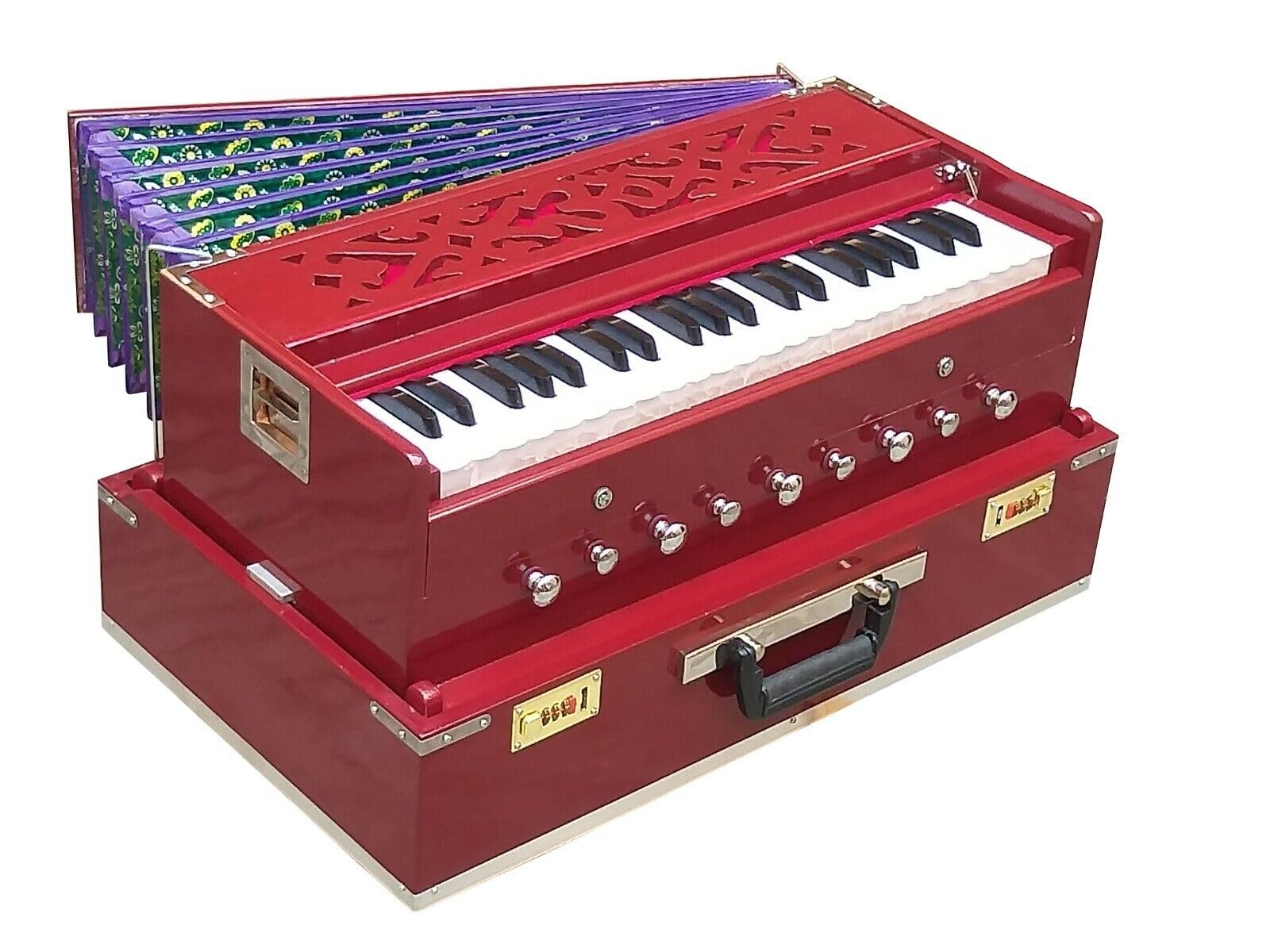 HARMONIUM TRAVELER ~ 3½ OTAVES ~ 9 STOPS ~ ANCE DOPPIA ~ 7 PIEGHEVO~42 CHIAVI ~ 440 Hz