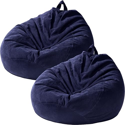 Miniatura 8 de 2 fundas para puf de almacenamiento de animales de peluche, funda para silla, funda de pana suave, puf de peluche, almacenamiento para niños y