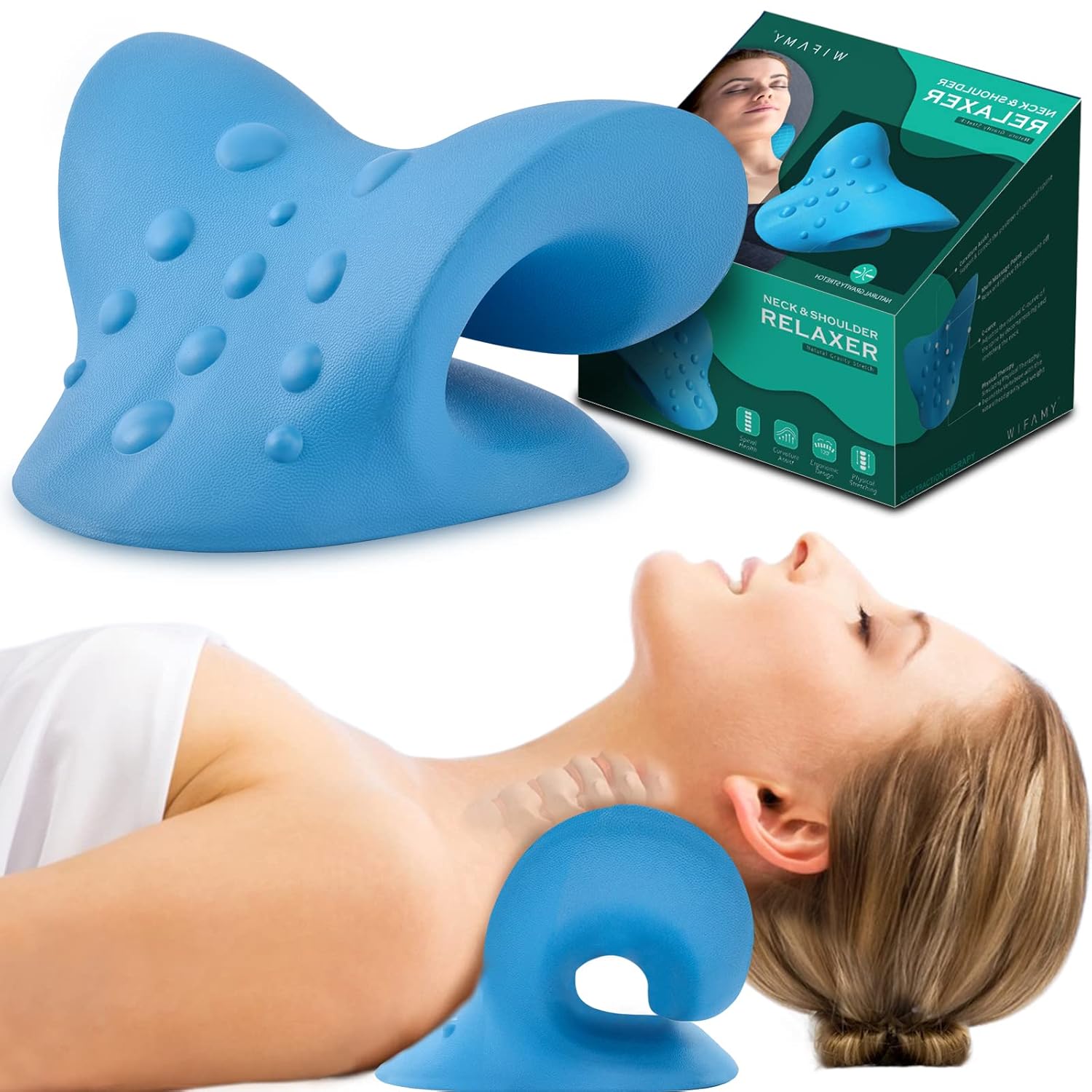 Neck and Shoulder Relaxer, Cervical Traction Device for TMJ Pain Relief