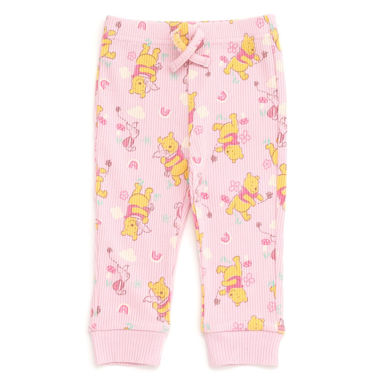 Disney Baby Mädchen Gerippter Body, Jogginghose und Stirnband, 3-teiliges Outfit-Set, Neugeborene bis Säuglingsgrößen (Neugeborene - 24 Monate)