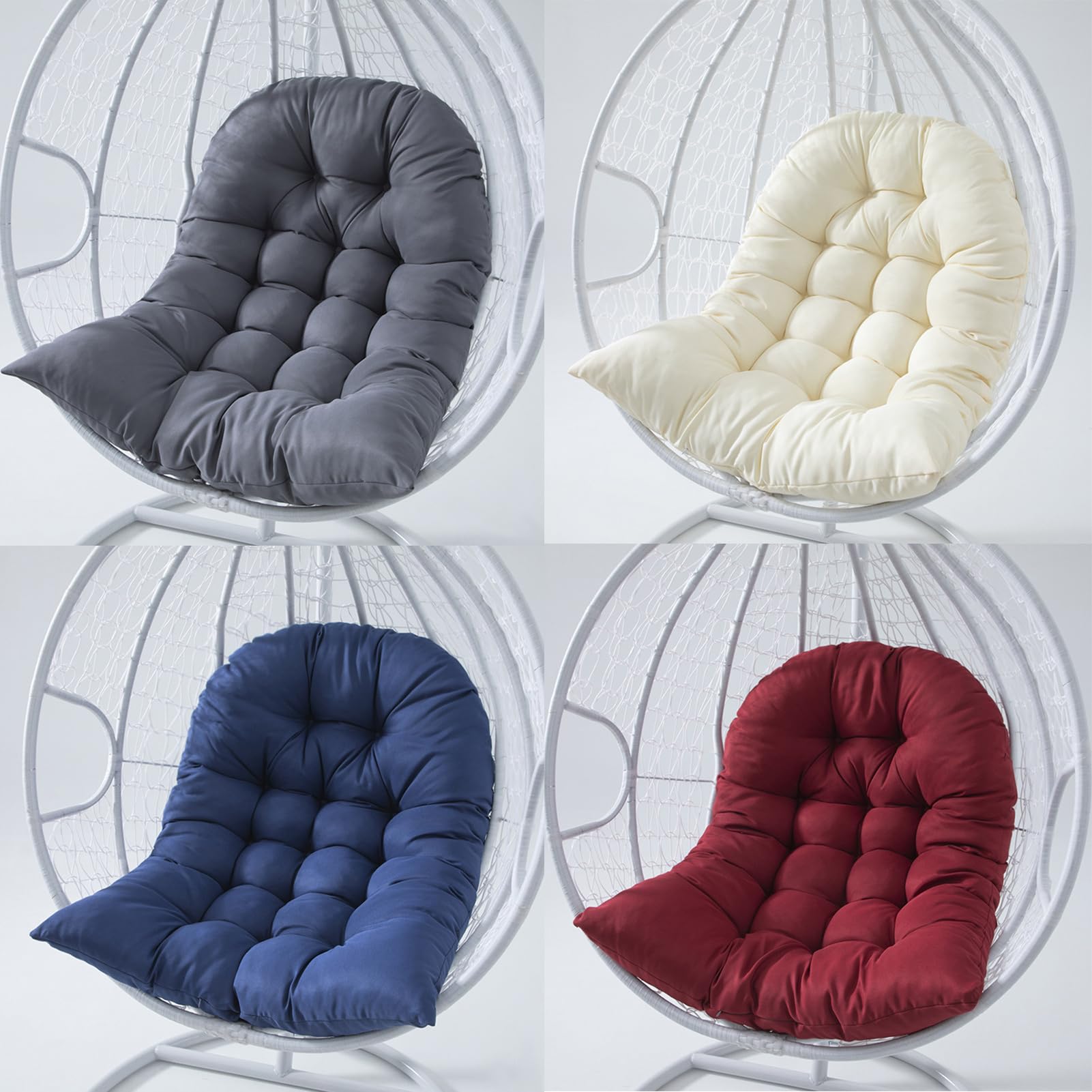 Hängesessel Kissen, Polster Outdoor Wasserdicht Hängeschaukel Kissen Dicke Weiche Indoor Möbel Liege Matte für Hängekorb Schaukel Korb Gartenstuhl Hängestuhl Ersatzkissen,Lila,120×80cm