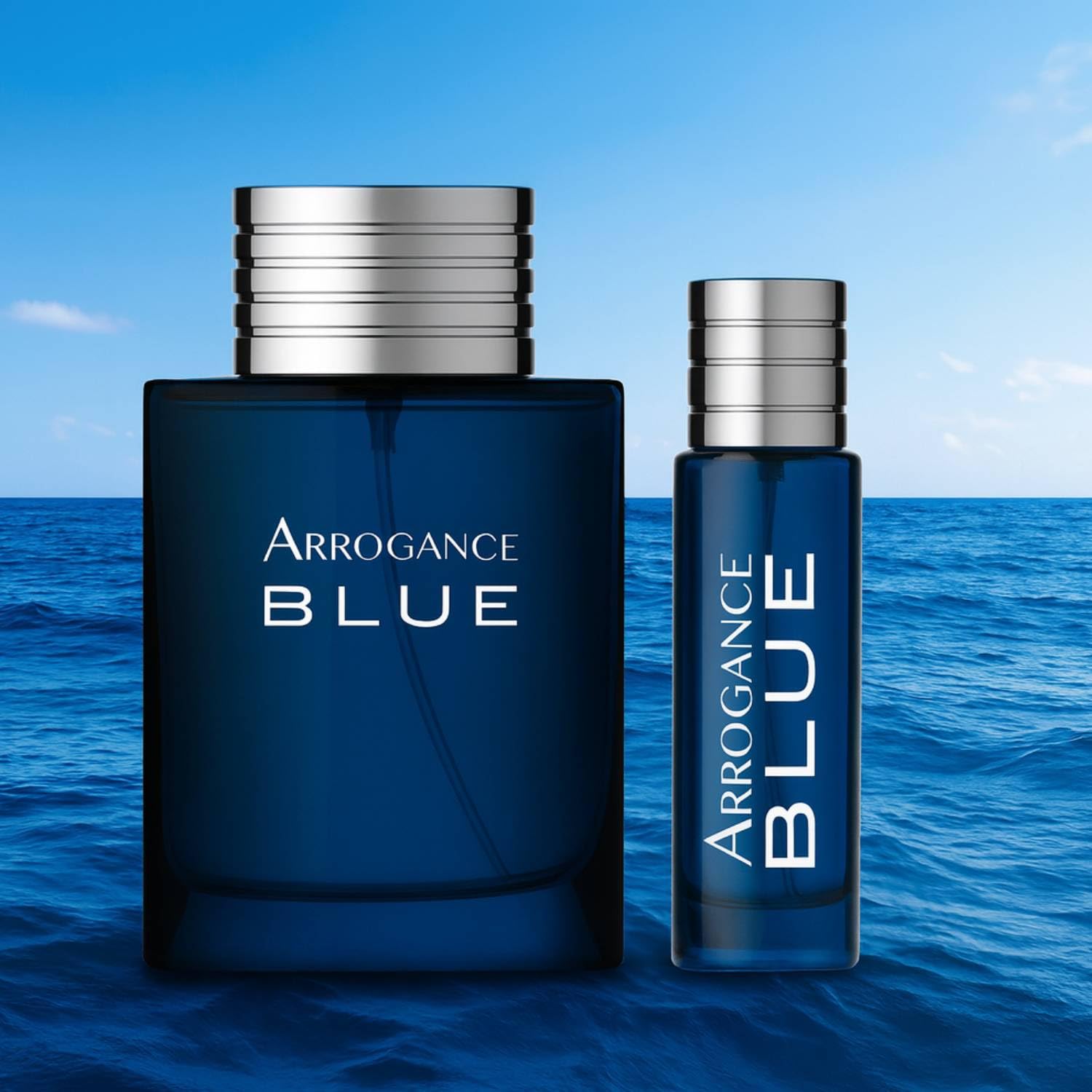 Arrogance Blue Profumo Uomo Eau De Toilette 100ml + 30ml Spray | Set Regalo Kit Fragranza Elegante
