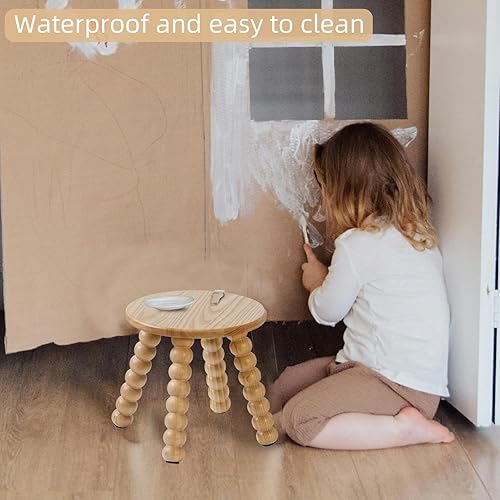 Miniatura 6 de Wood Candle Holder,Solid Wooden Step Stool,3Pcs Rustic White Candle Holders for Pillar Candles, Solid Wood Decorative Candle Holders Distressed