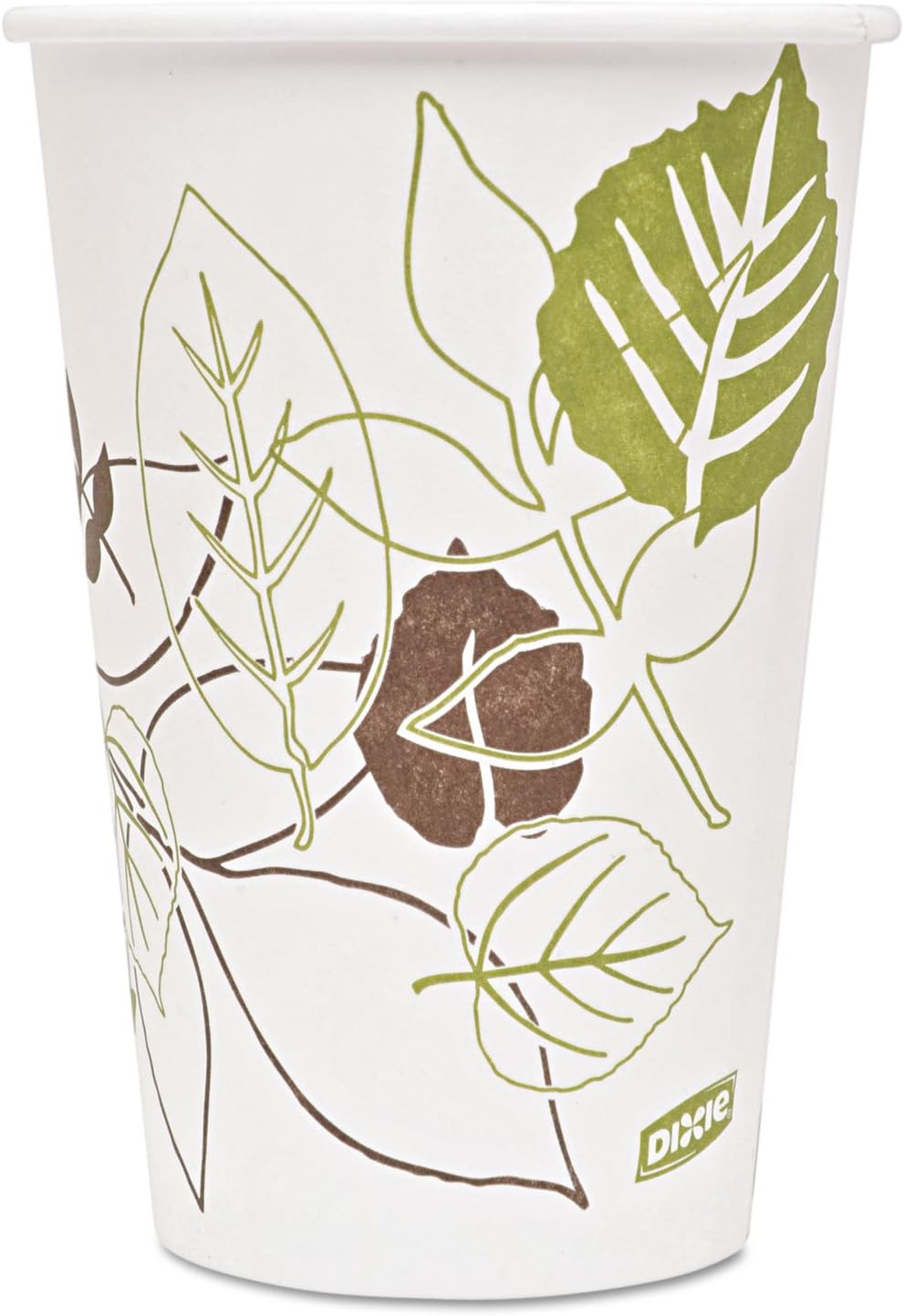 Dixie Pathways Paper Hot Cups, Leaves, 16 Oz, Carton Of 1,000