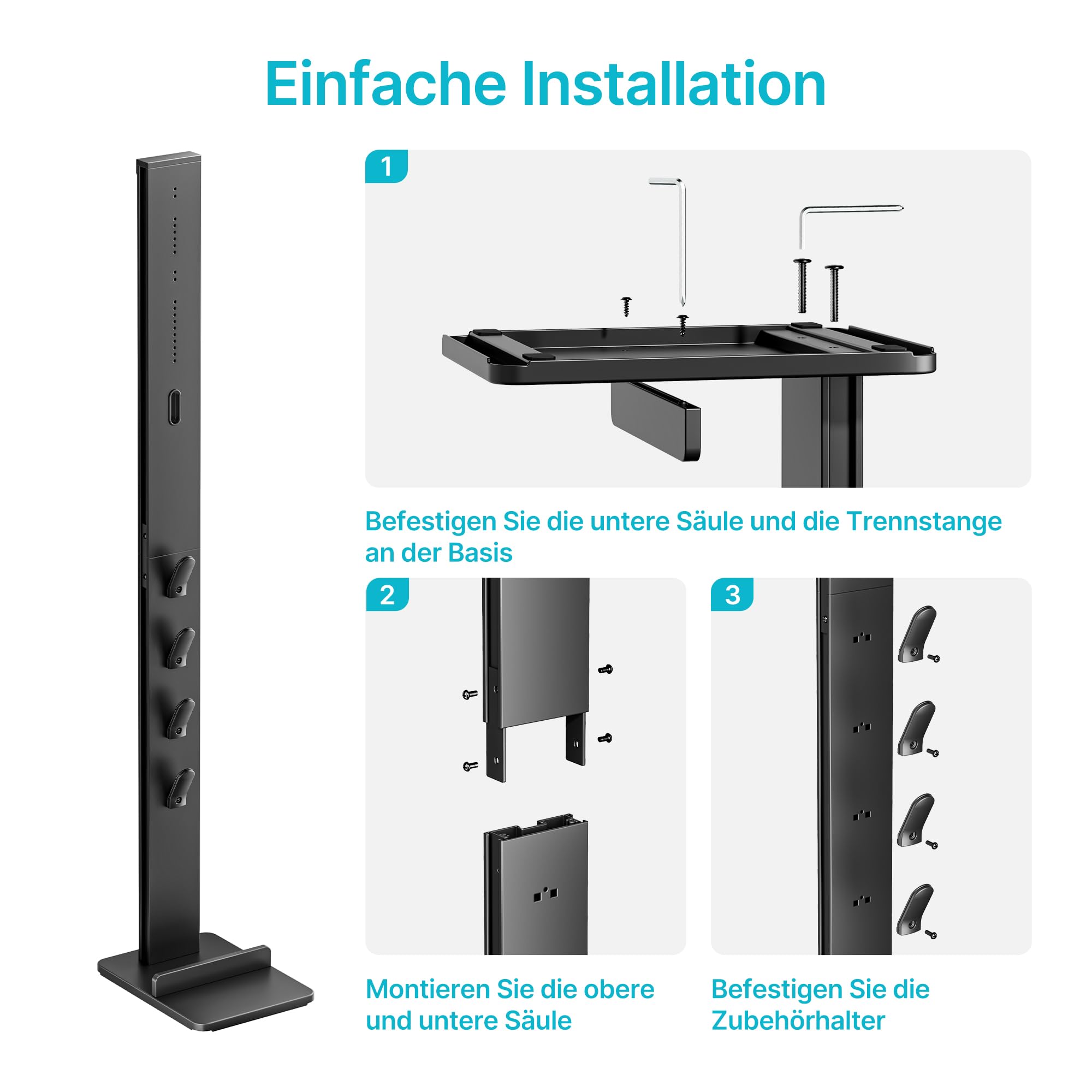PEGZONE Staubsauger Ständer für Dyson Gen5 V15 V12 V11 V10 V8 V7, Schwarz