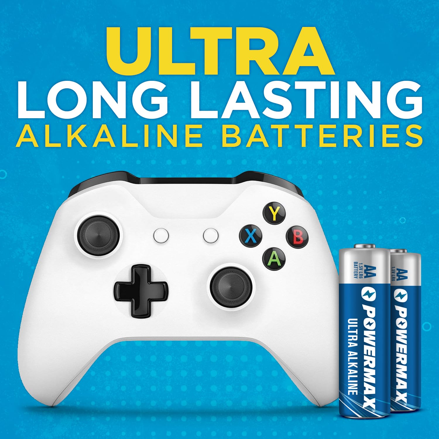 Powermax 60 Piles AA de Longue durée, Batterie alcaline Longue durée, 10 Ans de durée de Vie, Emballage refermable