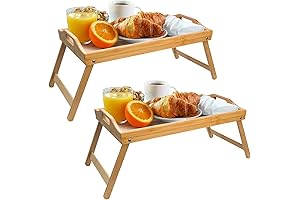 2 Pack Bed Tray Tables for Eating