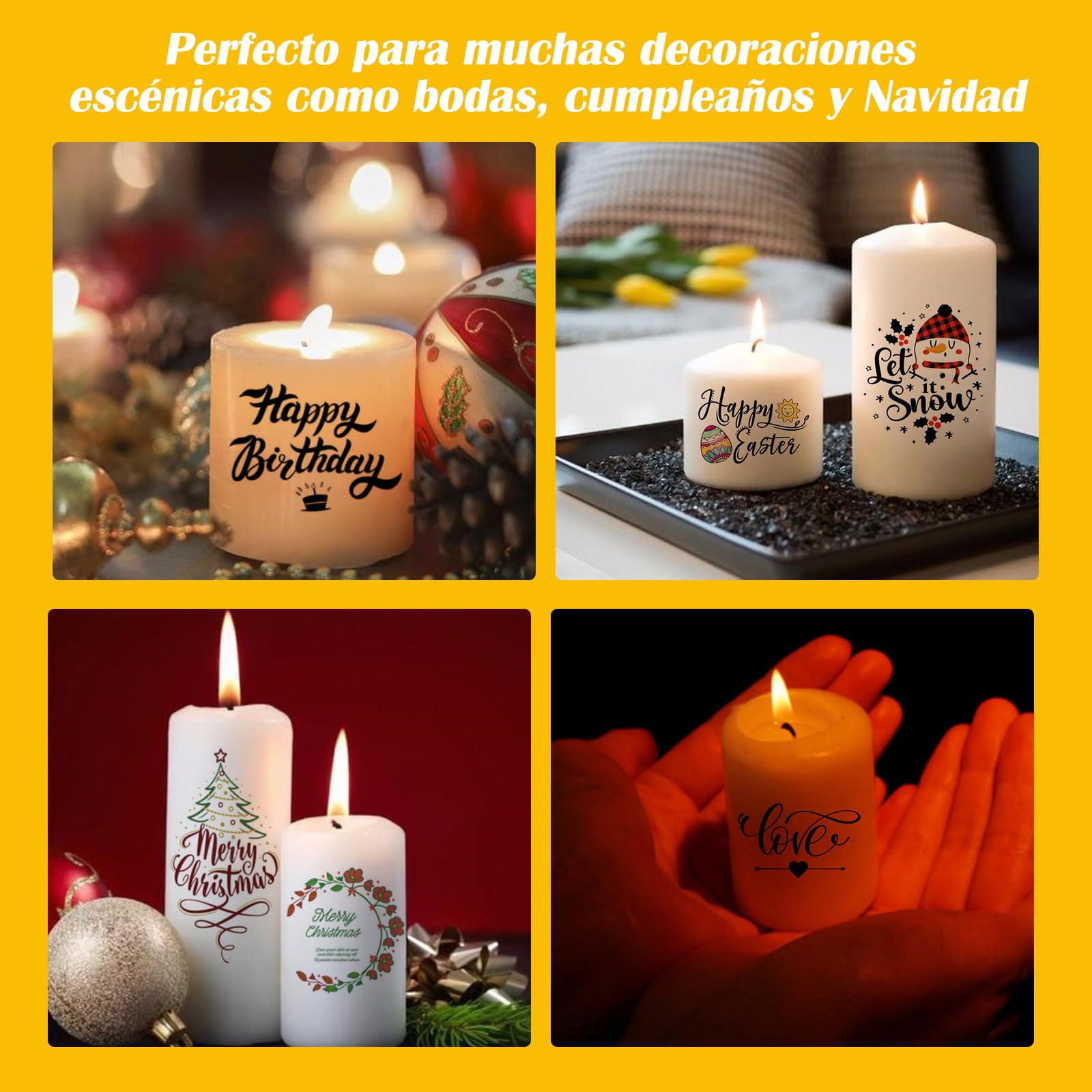 Sugeru 6 Tatuajes Para Velas (ás De 200 Patrones) - Ipresión De
