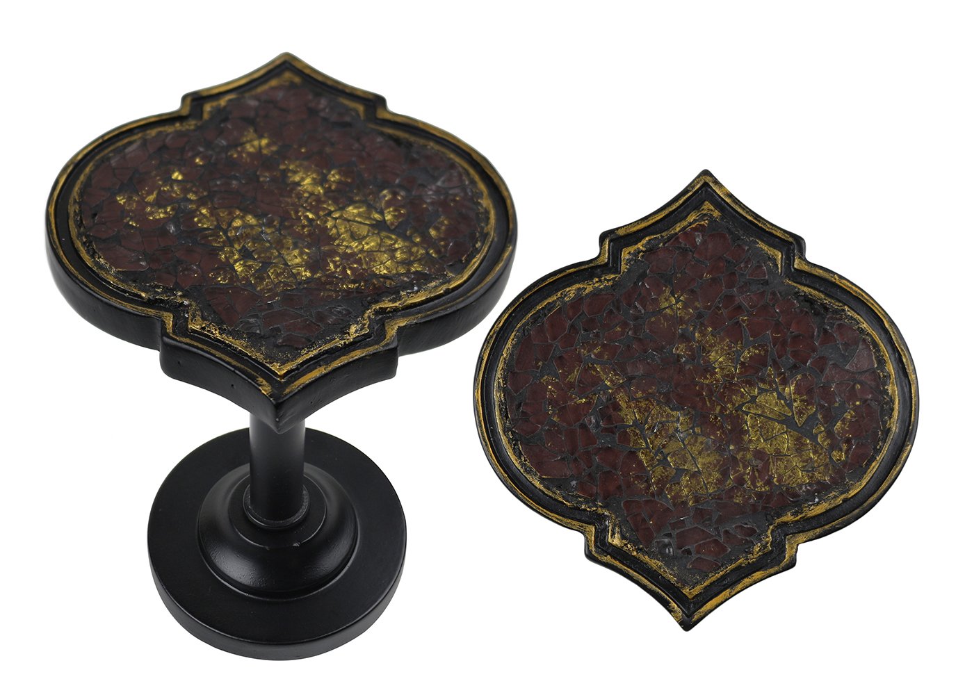 Urbanest Tappo Crystal and Metal Drapery Tieback Holdback, Antique Brass