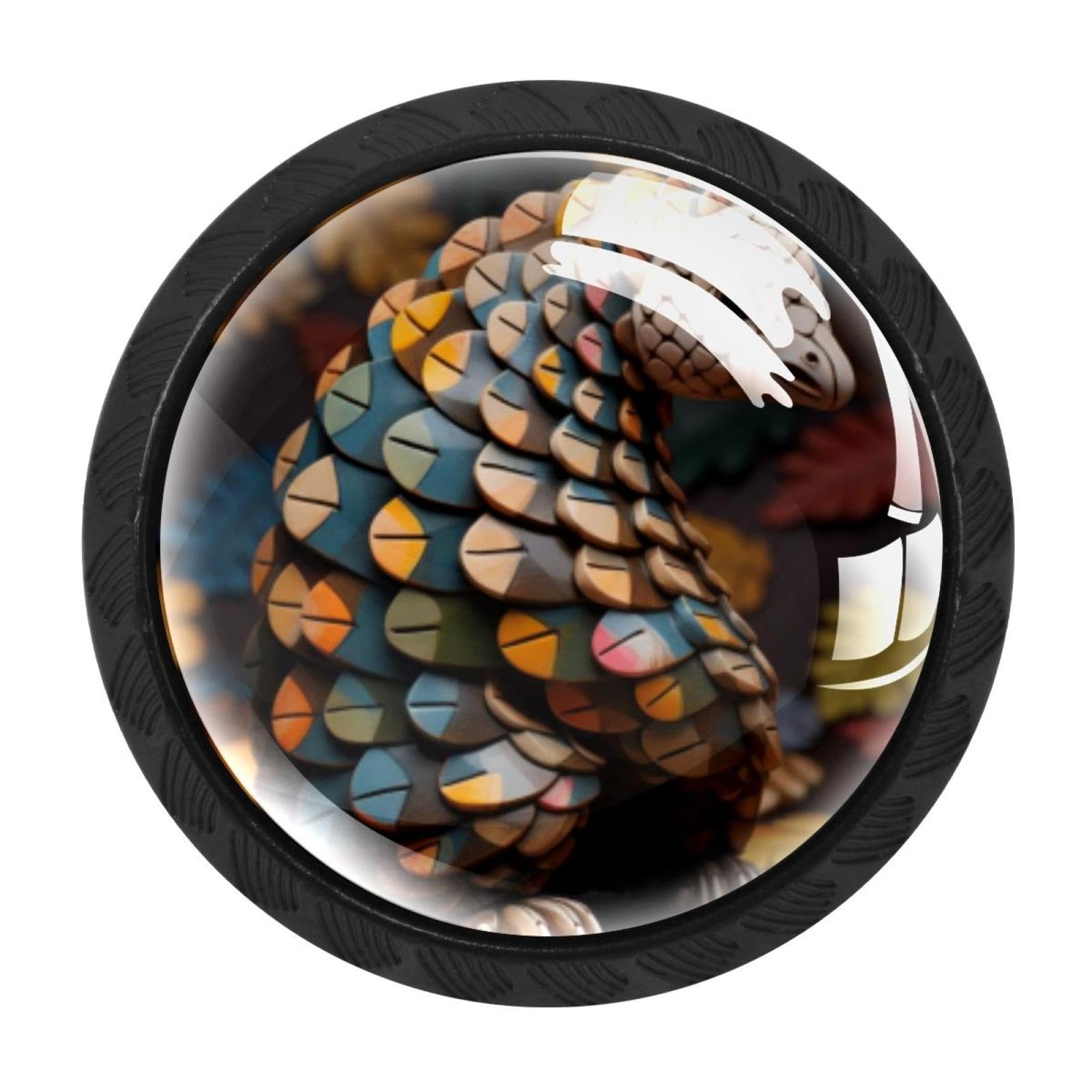 Chenzzzz Multicolored 10 4 Pack Cabinet Handles Black Pangolin Cabinet Knobs Draw