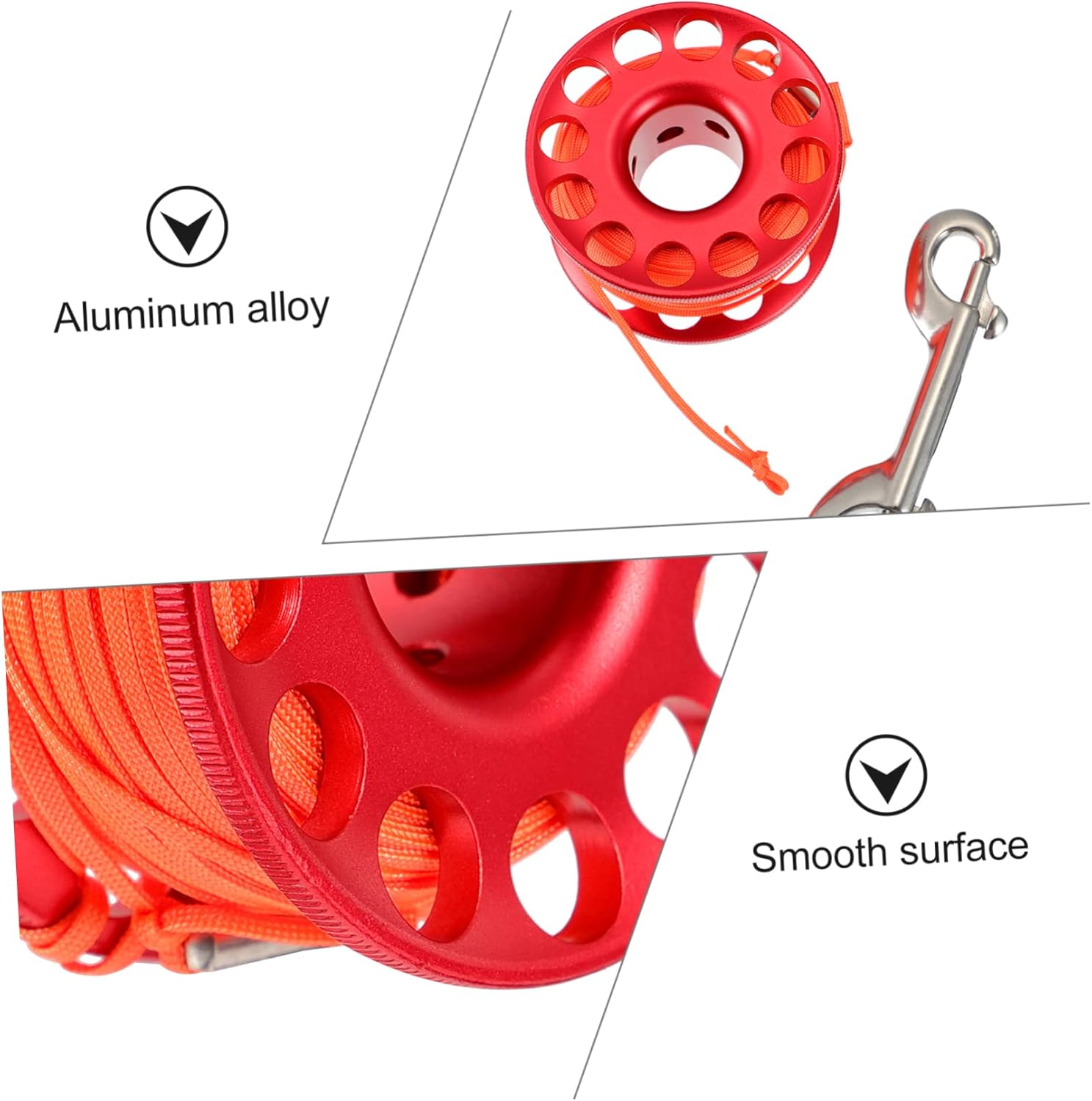 Diving Spool Diving Buoy Spool Reel Guide Line Spool Lightweight Diving Finger Reel Diving Safety Gear