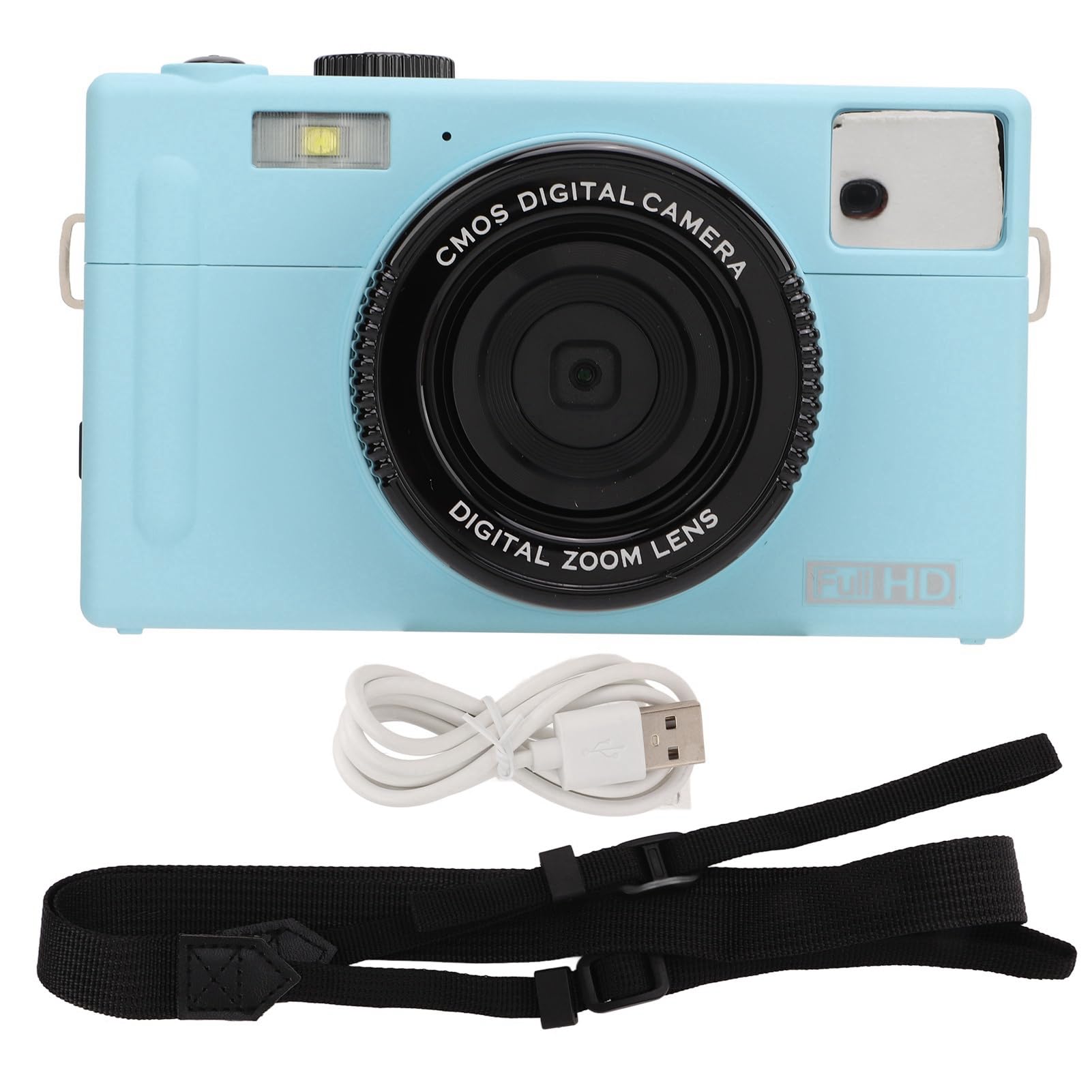 Denash Fotocamera Mirrorless Portatile da 48 MP Funzione Fotocamera per Pc per Micro Singolo per Principianti per Principianti (BLUE)