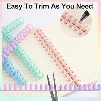 20 Pcs Plastic Spiral Binding Coils Plastic Binding Combs 30 Ring Diameter