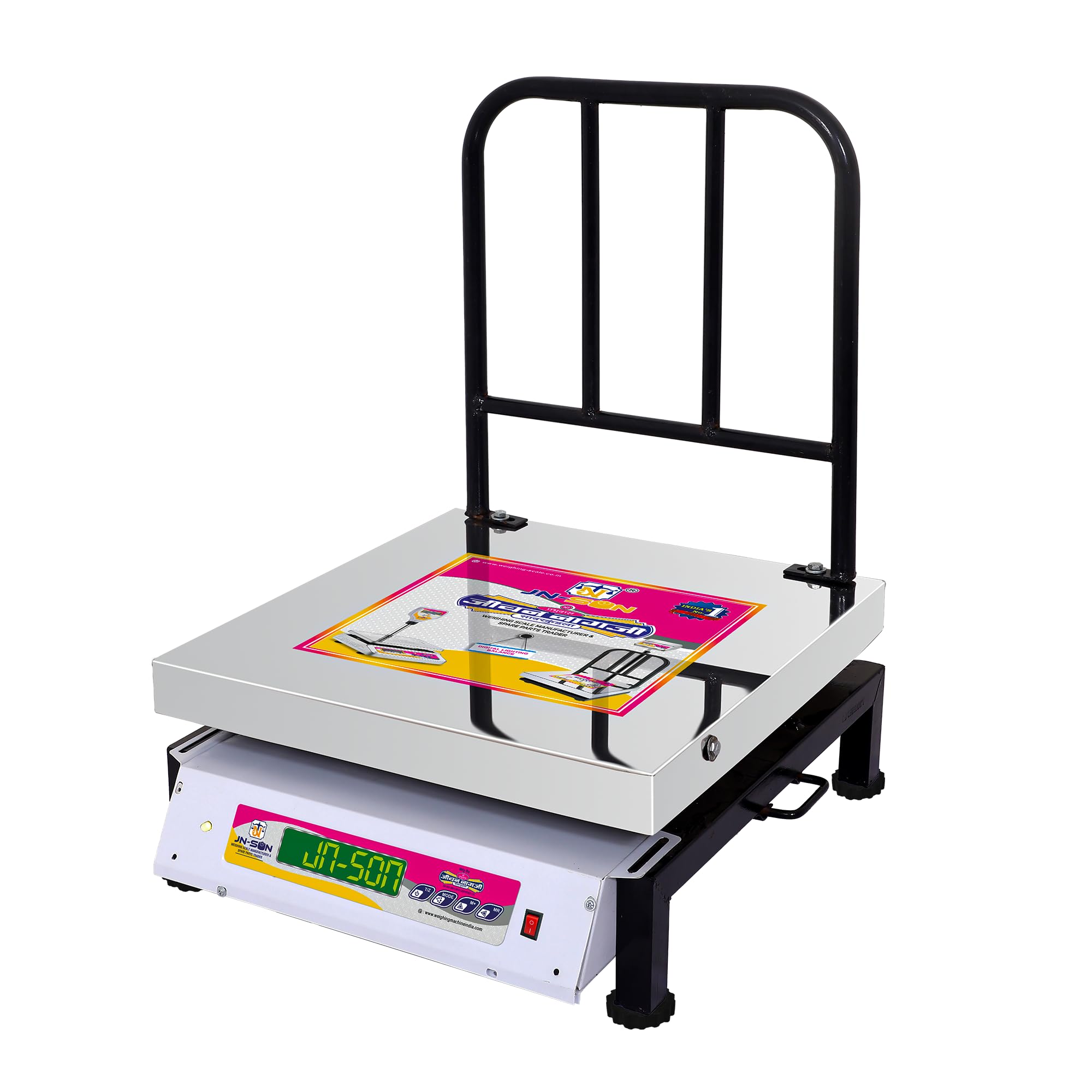 Electronic Platform Weighing Scale 100kg Capacity 10g Accuracy weight Machine Digital for shop, commercial and industrial use (400x400mm) (25mm 4V with Battery without stamping)-image-31